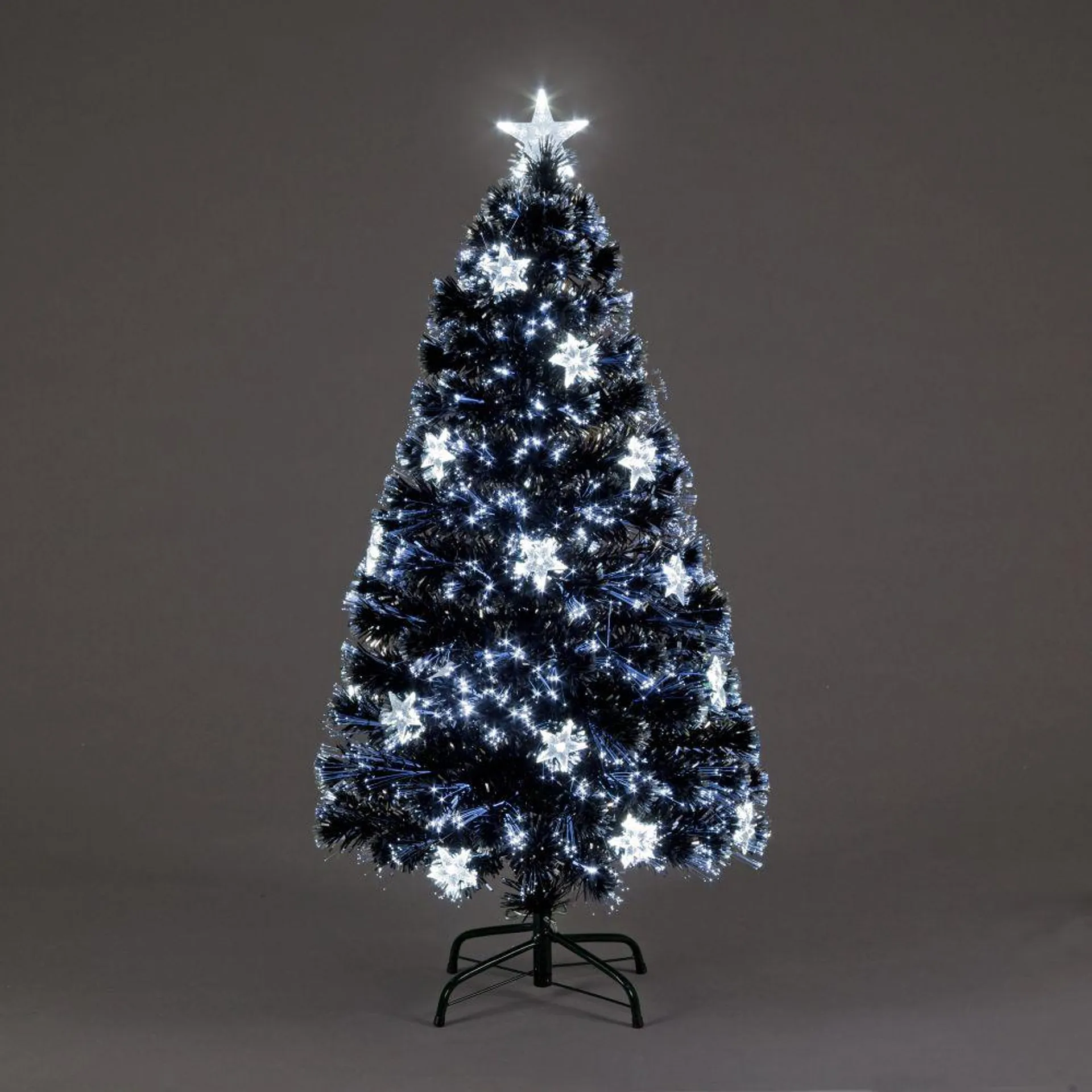 Fibre Optic Night Star with Star LED's Christmas Tree