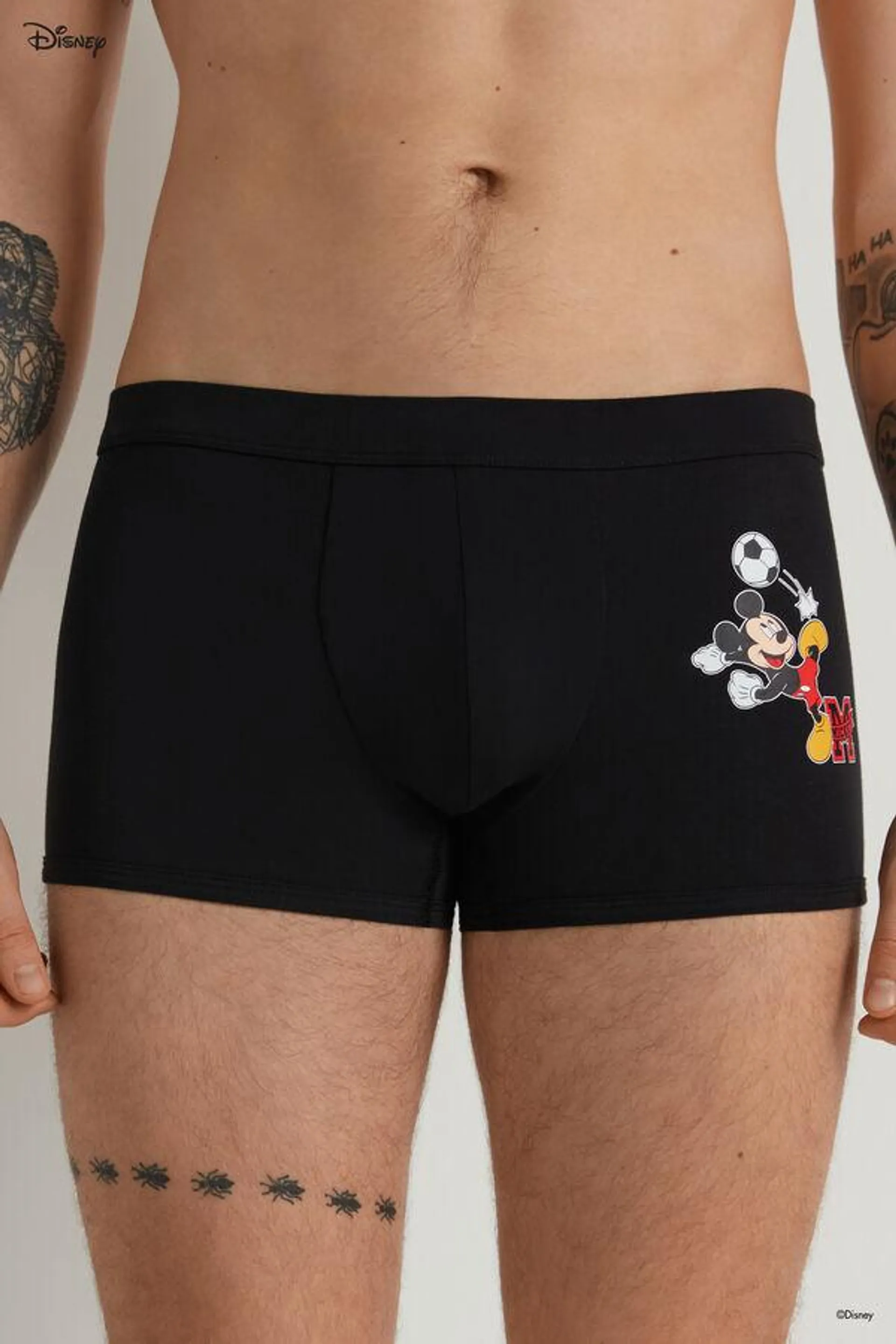 Boxer Cotone con Stampa Disney Mickey Mouse Calcio