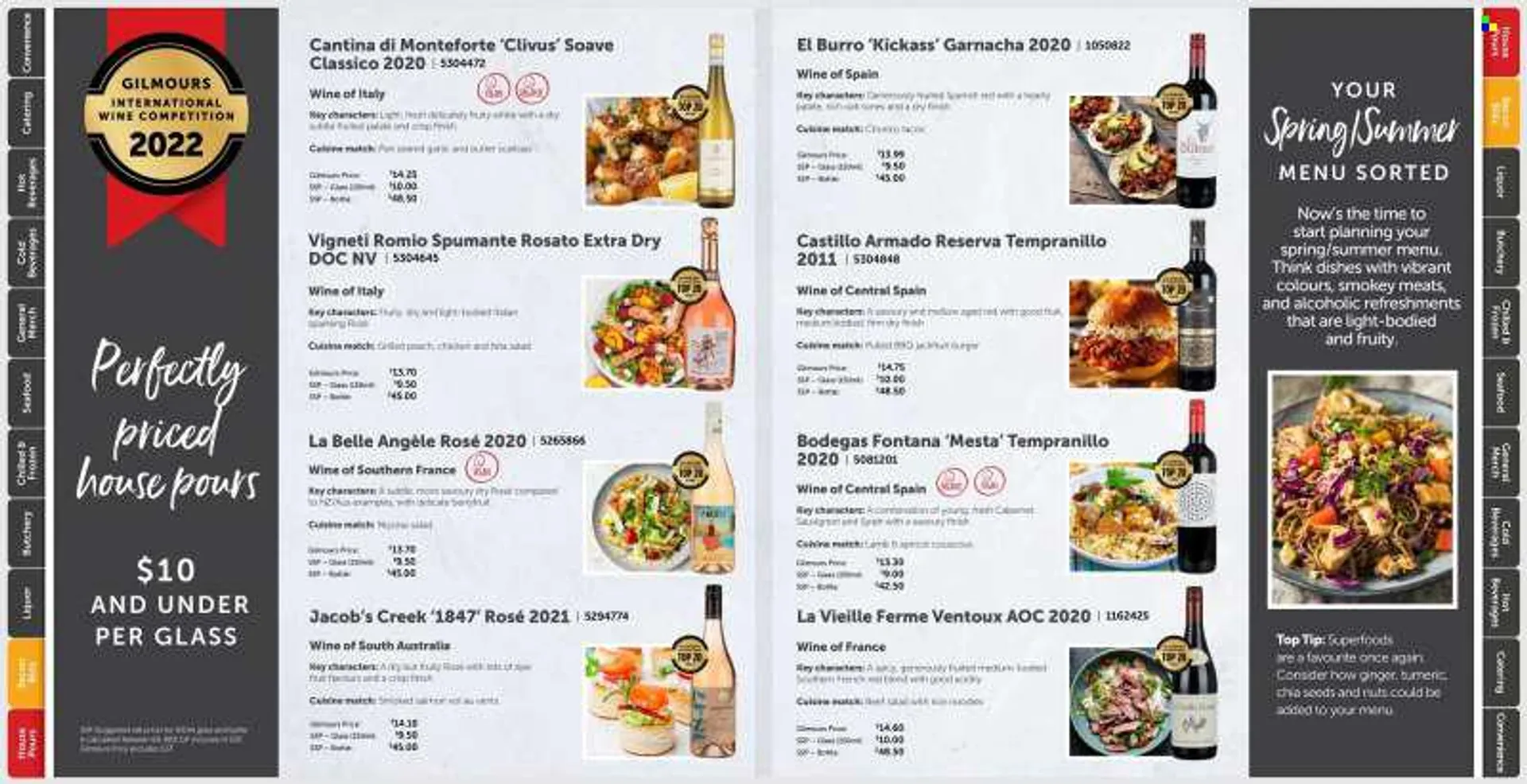 Gilmours mailer - 20.06.2022 - 17.07.2022 - Sales products - tacos, garlic, ginger, salad, salmon, scallops, smoked salmon, seafood, hamburger, noodles, bacon, chorizo, feta cheese, butter, couscous, rice vermicelli, chia seeds, Classico, nuts, Cabernet S