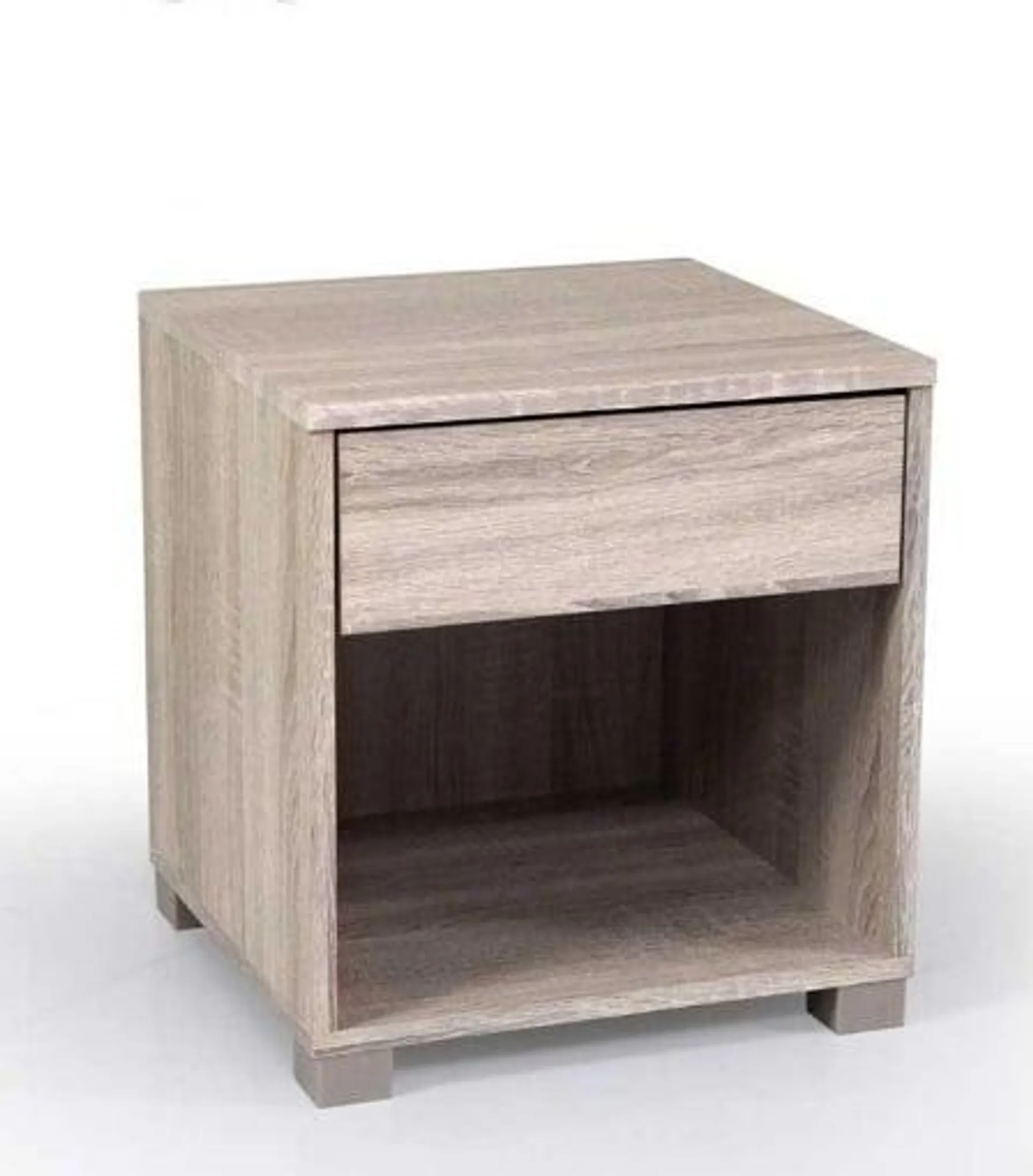 COMODINO ERMES CON CASSETTO IN LEGNO NATURALE COLORE ROVERE 40 X 36 X 44 CM