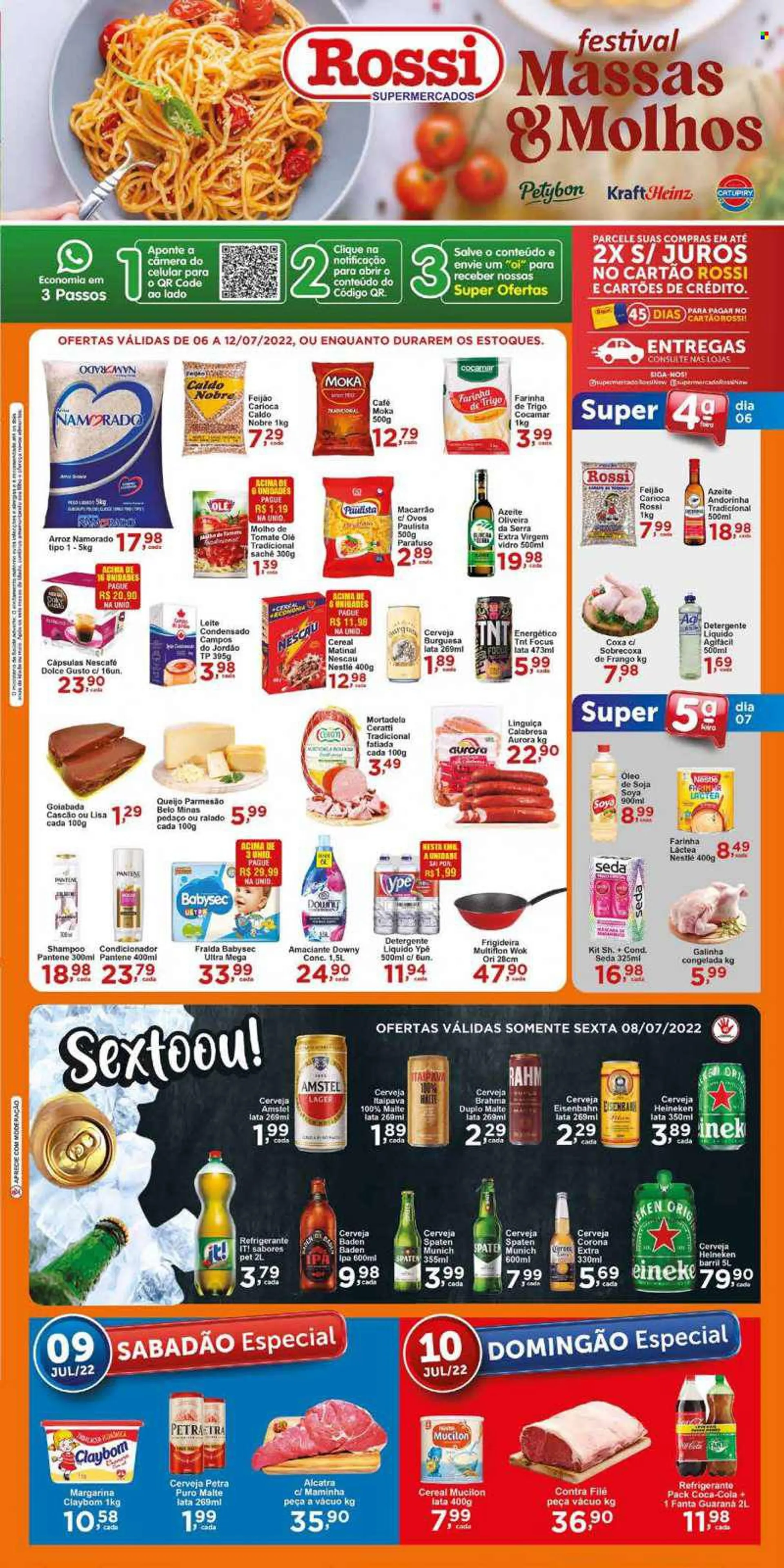 Folheto Rossi Supermercados - 06/07/2022 - 12/07/2022. Página 1.