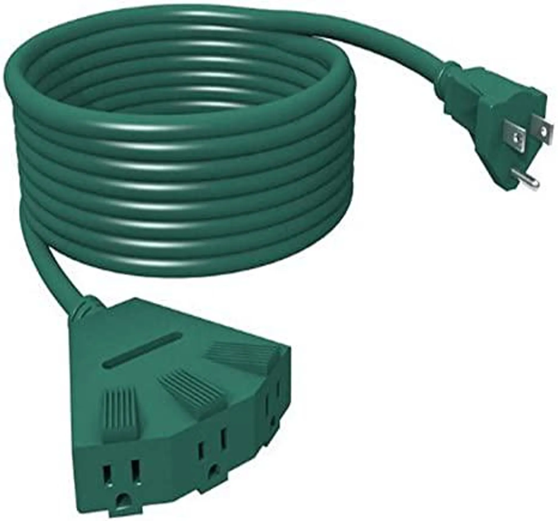 Stanley 31545 Grounded 3-Outlet Outdoor Power Extension Cord 3, 25-Feet, Green