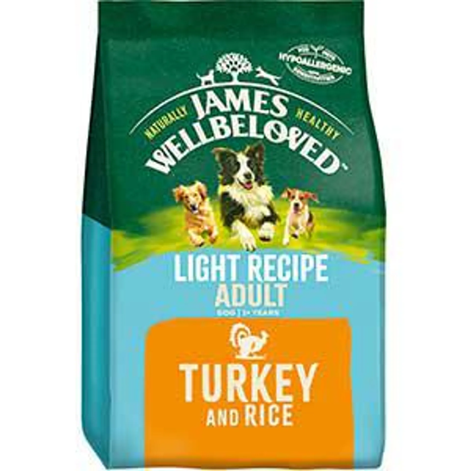 James Wellbeloved Light Dry Adult Dog Food Turkey & Rice 1.5kg
