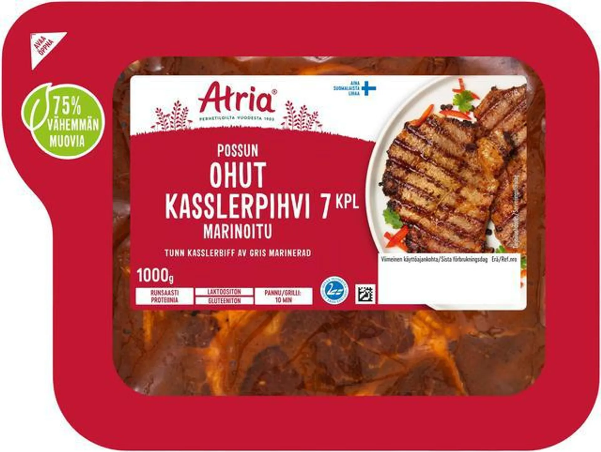 Atria Possun Ohut Kasslerpihvi Marinoitu 1kg