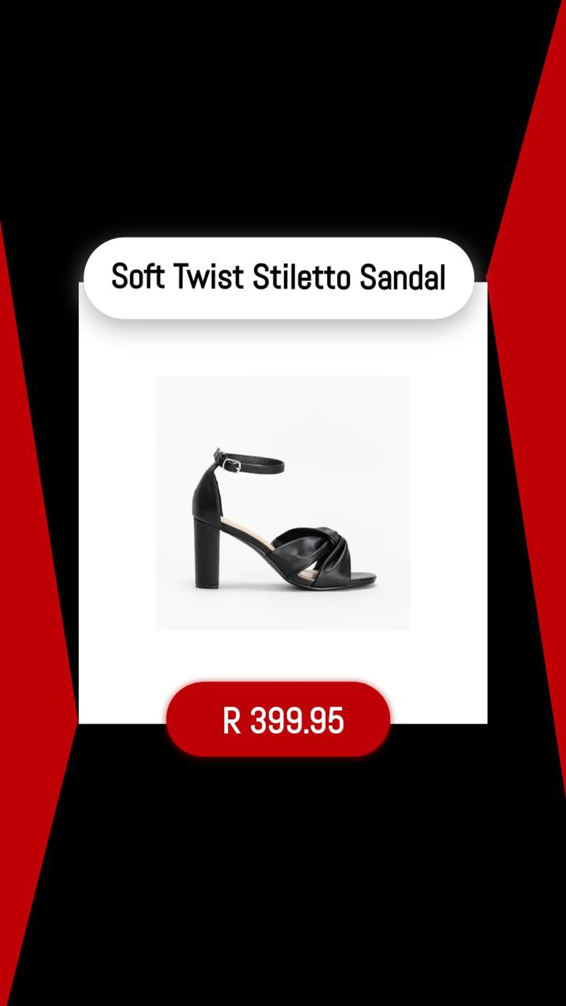Soft Twist Stiletto Sandal