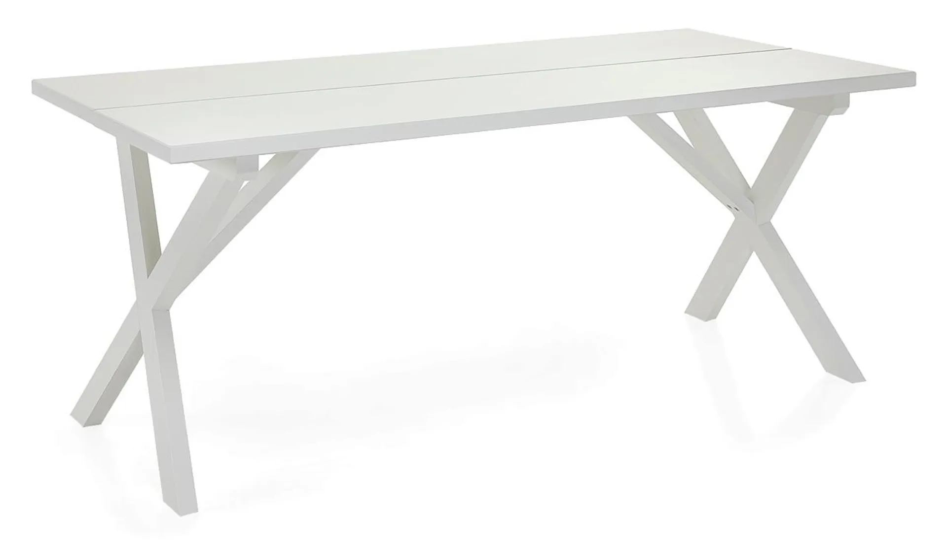 NORTON-lankkupöytä 90 x 180 cm (Valkoinen/Valkoinen, X-jalka)
