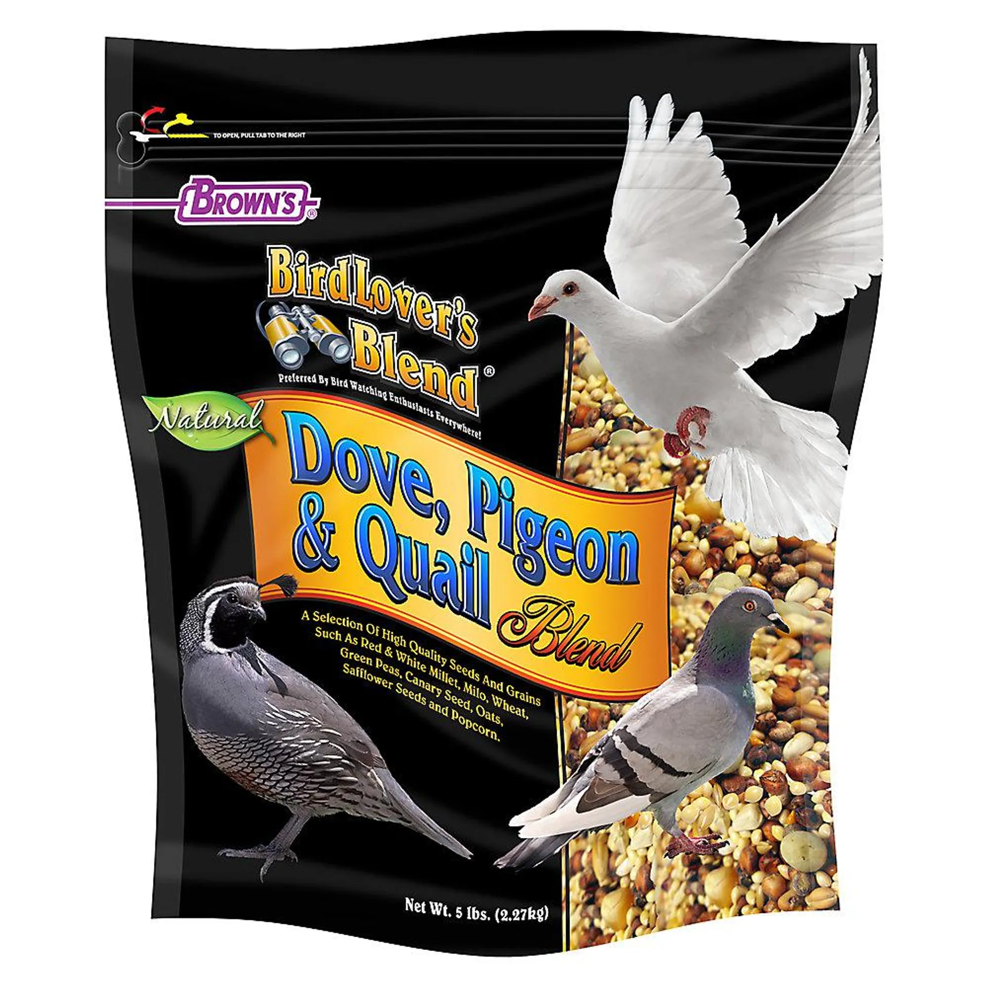 Brown's® BirdLover's® Blend Natural Dove, Pigeon, & Quail Blend Wild Bird Seed