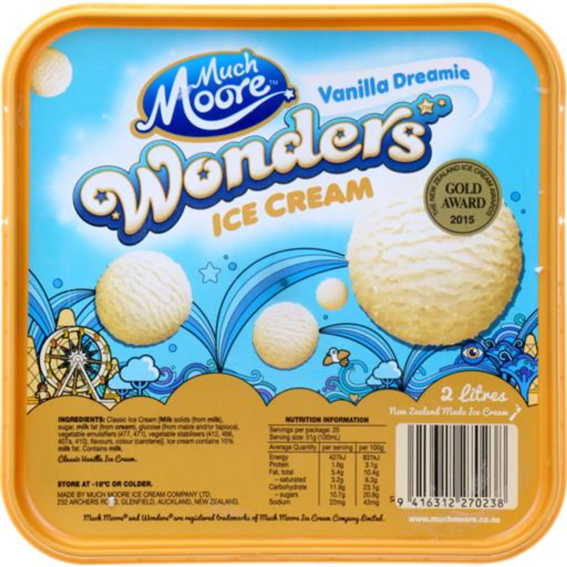 Much Moore Ice Cream Wonders Vanilla Dream 2L