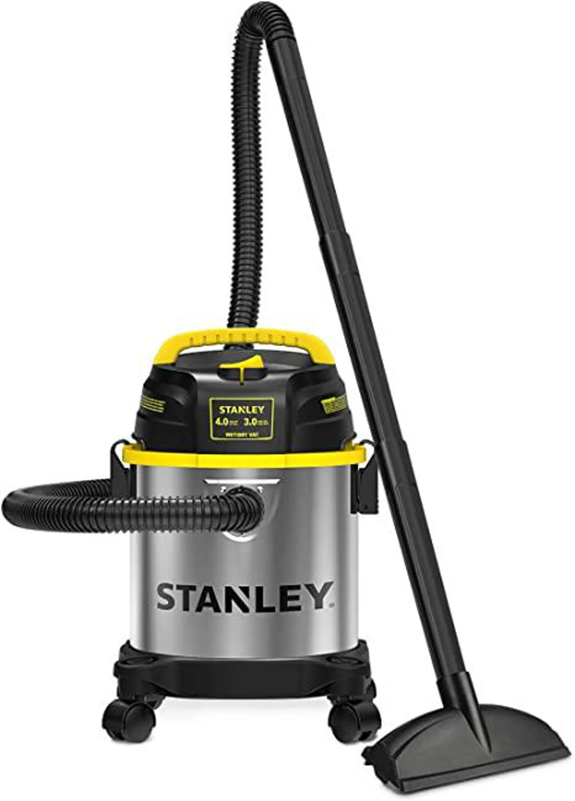 Stanley SL18136 Wet Dry Vacuum, 3 Gallon, 4.0 HP, Stainless Steel