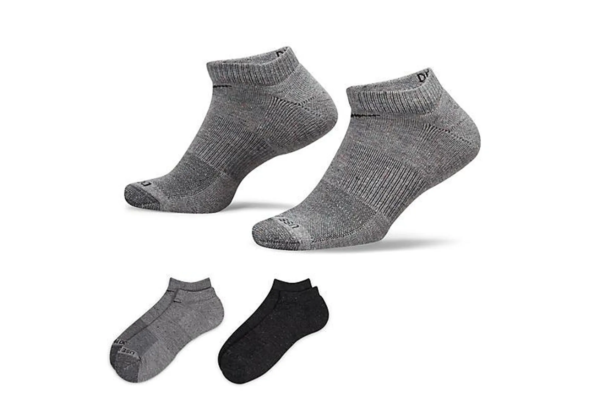 Nike Mens Everyday Plus Shred No Show Socks 2 Pairs - Black