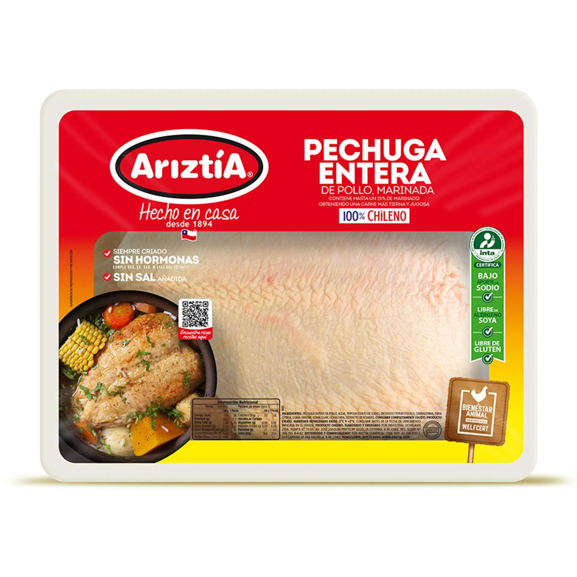 Pechuga entera de pollo kg