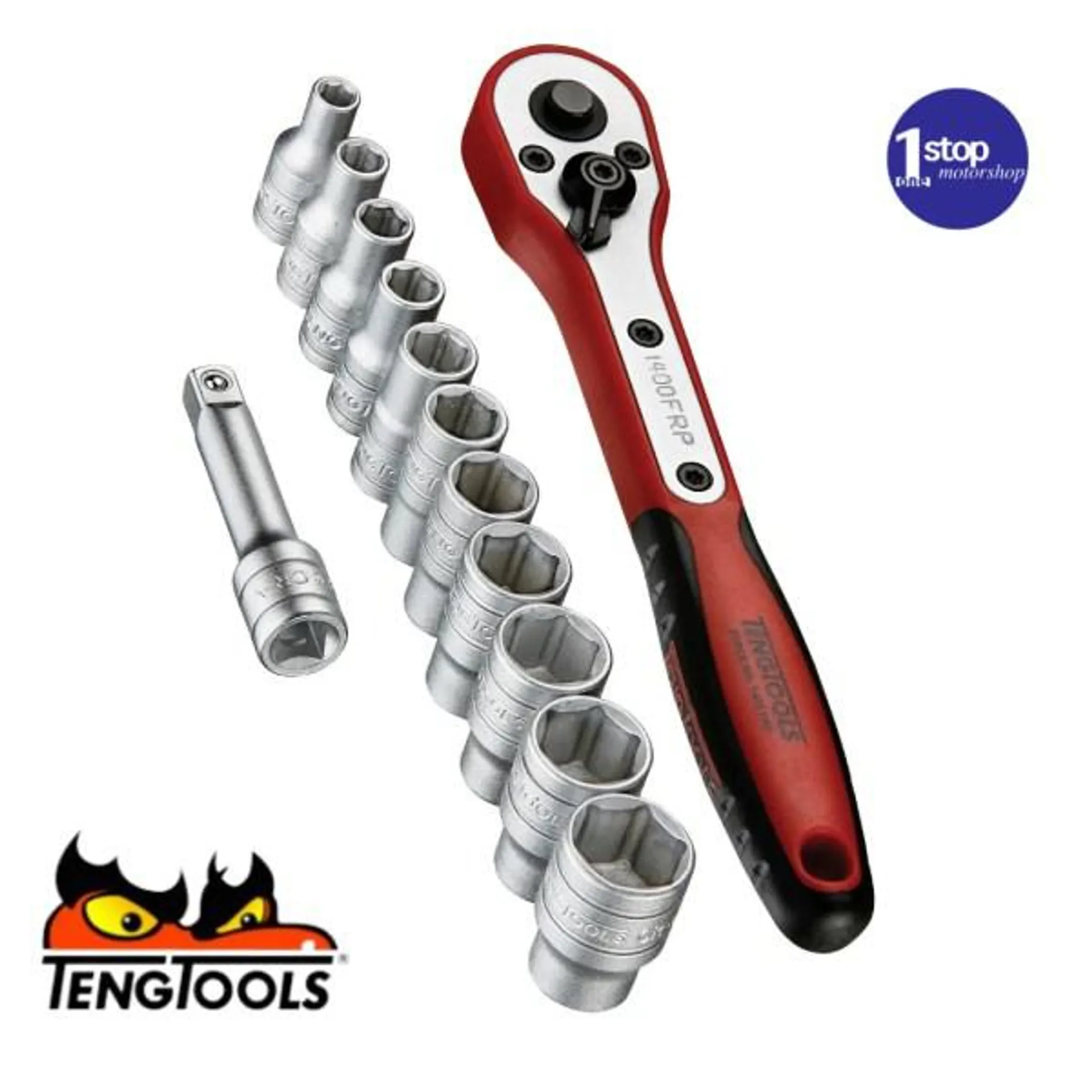 Teng Tools M3812N1 12 Piece 3/8″ Drive Socket Set