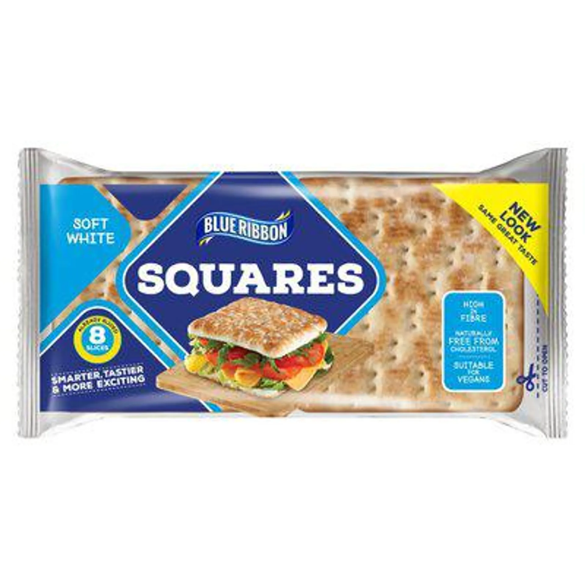 Blue Ribbon Sandwich Squares White 4 Pack
