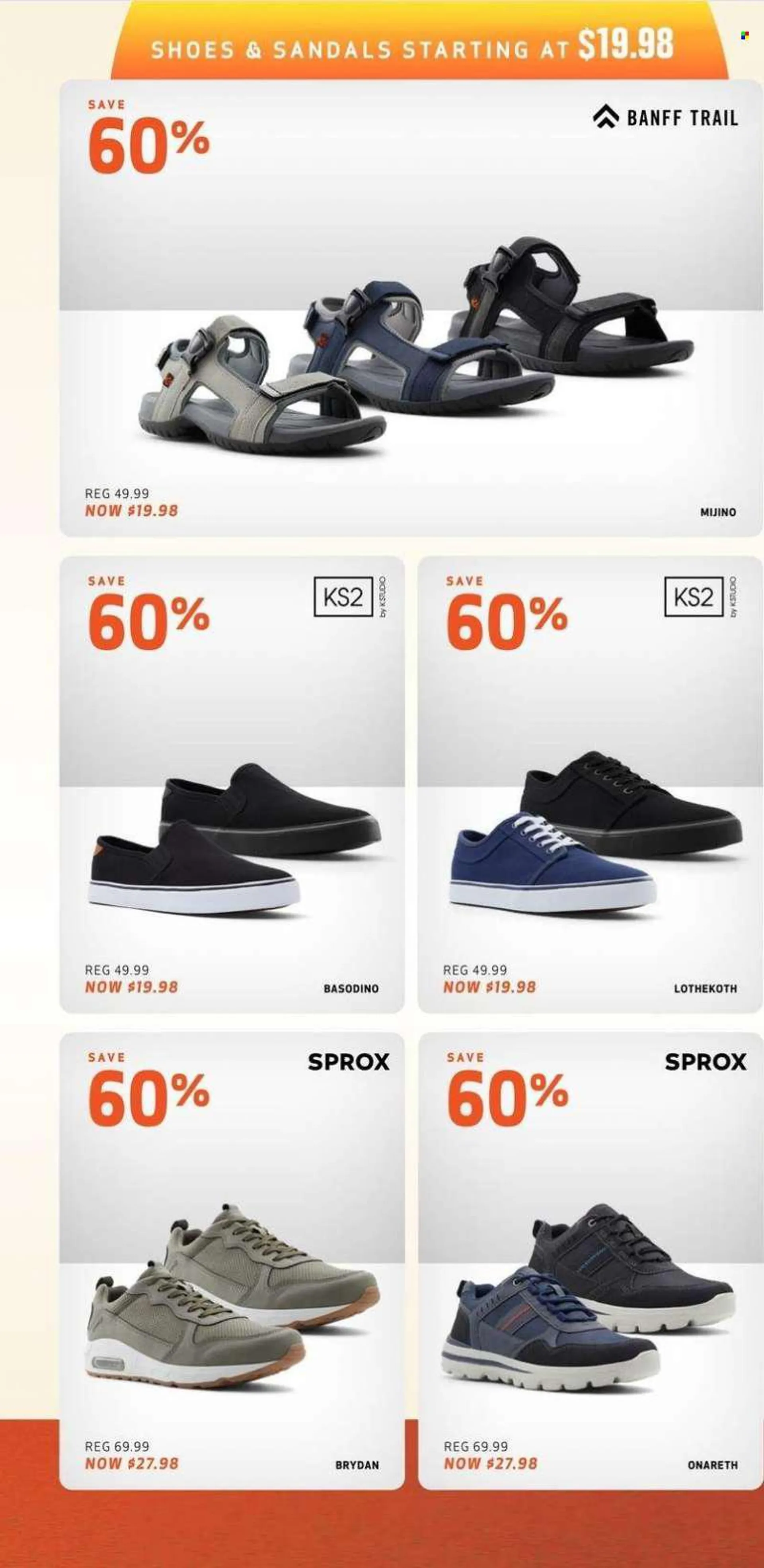 Globo Flyer - July 13, 2022 - July 24, 2022 - Sales products - sandals, shoes. Page 4.