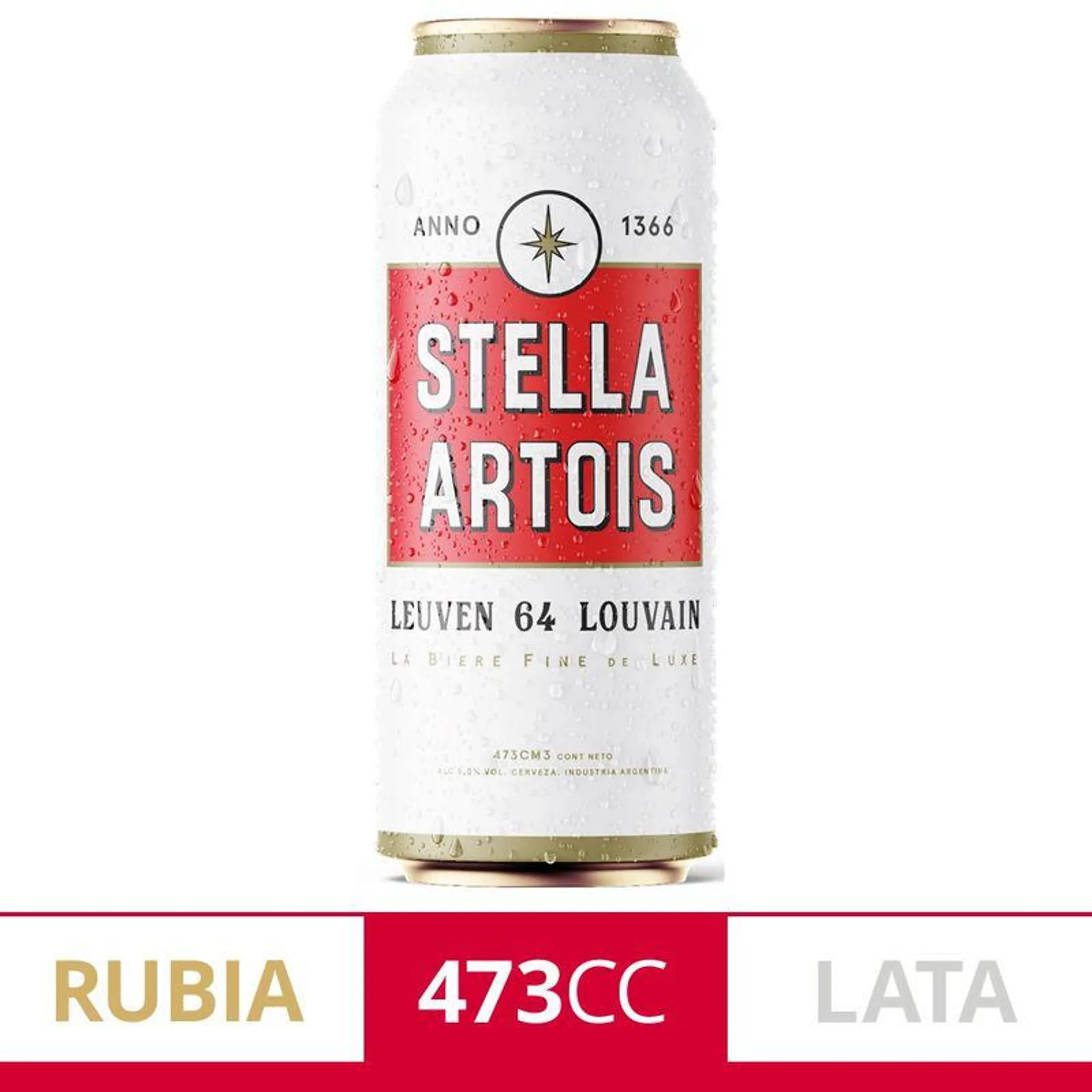 Cerveza Stella Artois en Lata 473 ml.