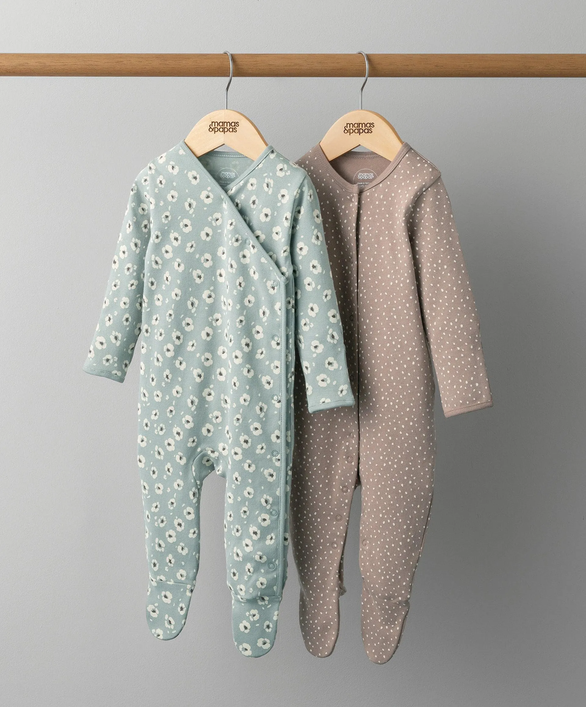 Contemporary Flower Sleepsuits - 2 Pack