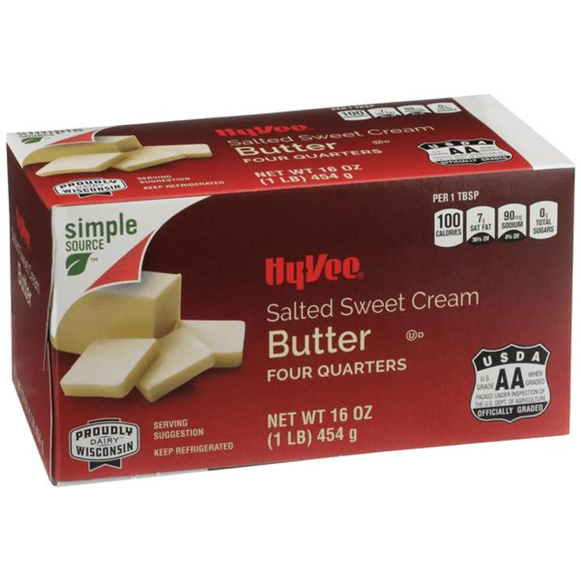 Hy-Vee Sweet Cream Salted Butter Quarters