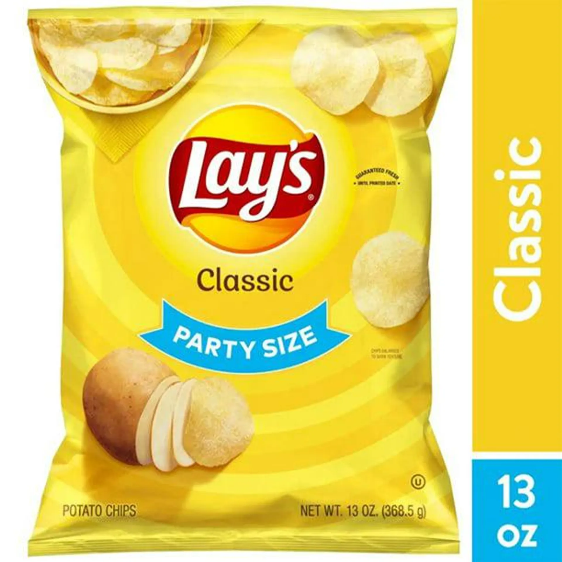 Lay's Classic Potato Chips, Party Size, 13 oz Bag