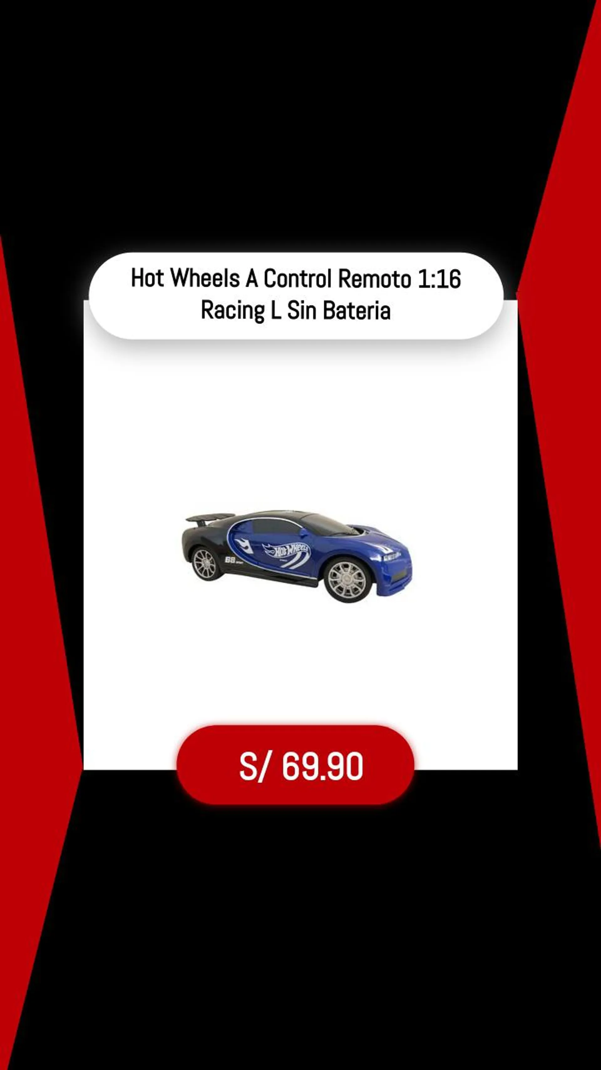 Hot Wheels A Control Remoto 1:16 Racing L Sin Bateria