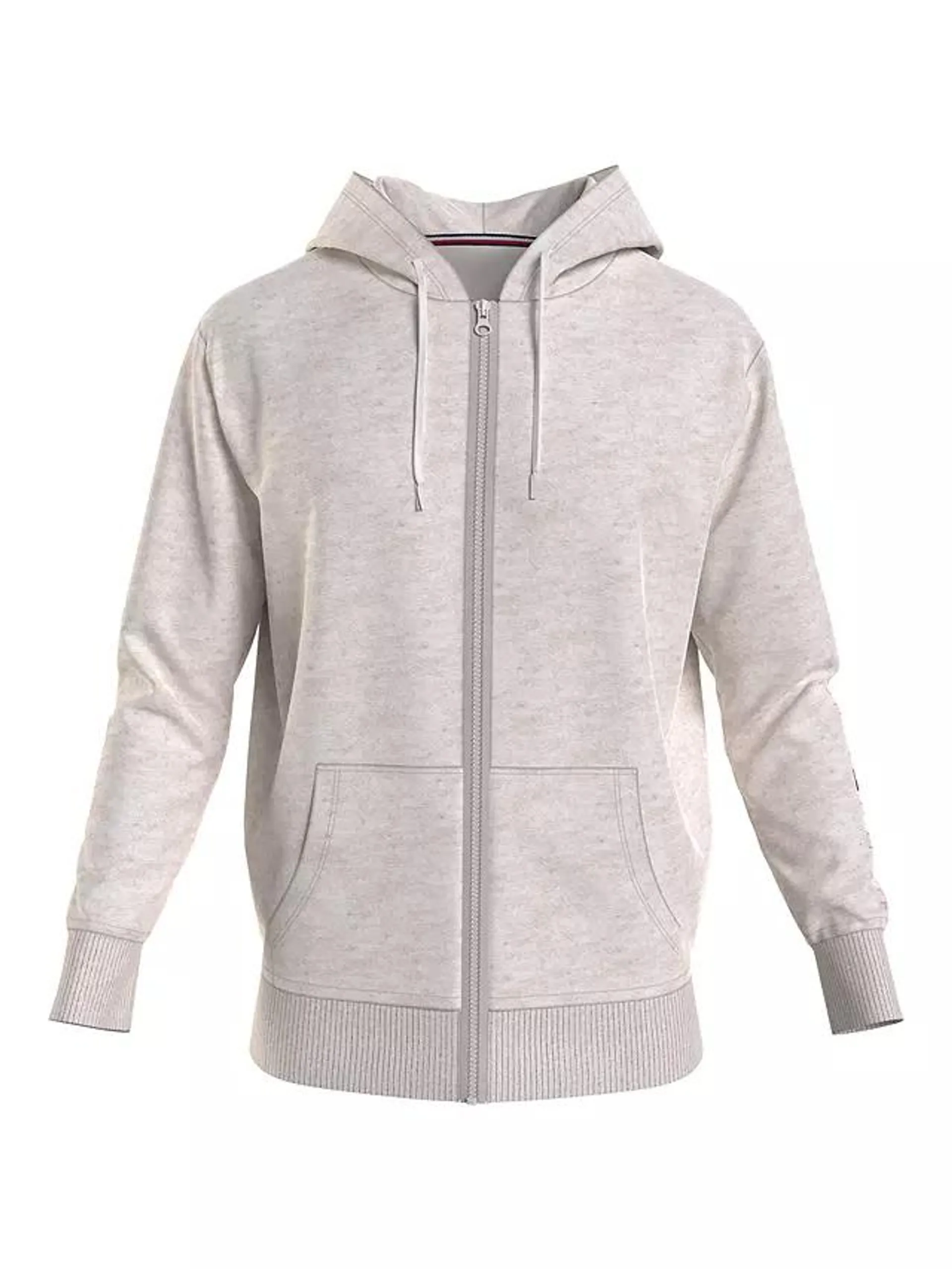 Tommy Hilfiger Cotton Relaxed Fit Lounge Hoodie, Heathered Oat