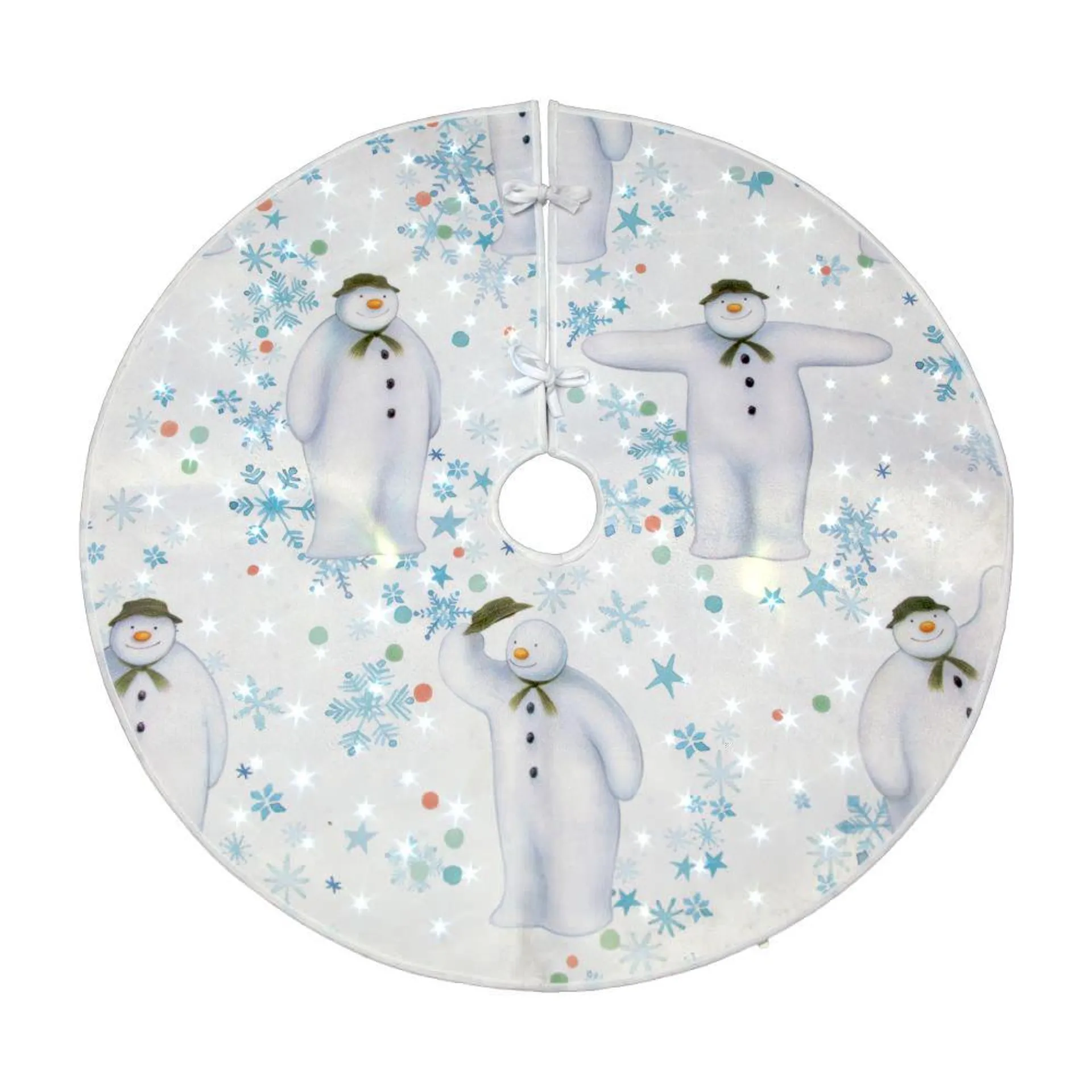 The Snowman Battery Operated Fibre Optic 90cm Tree Skirt