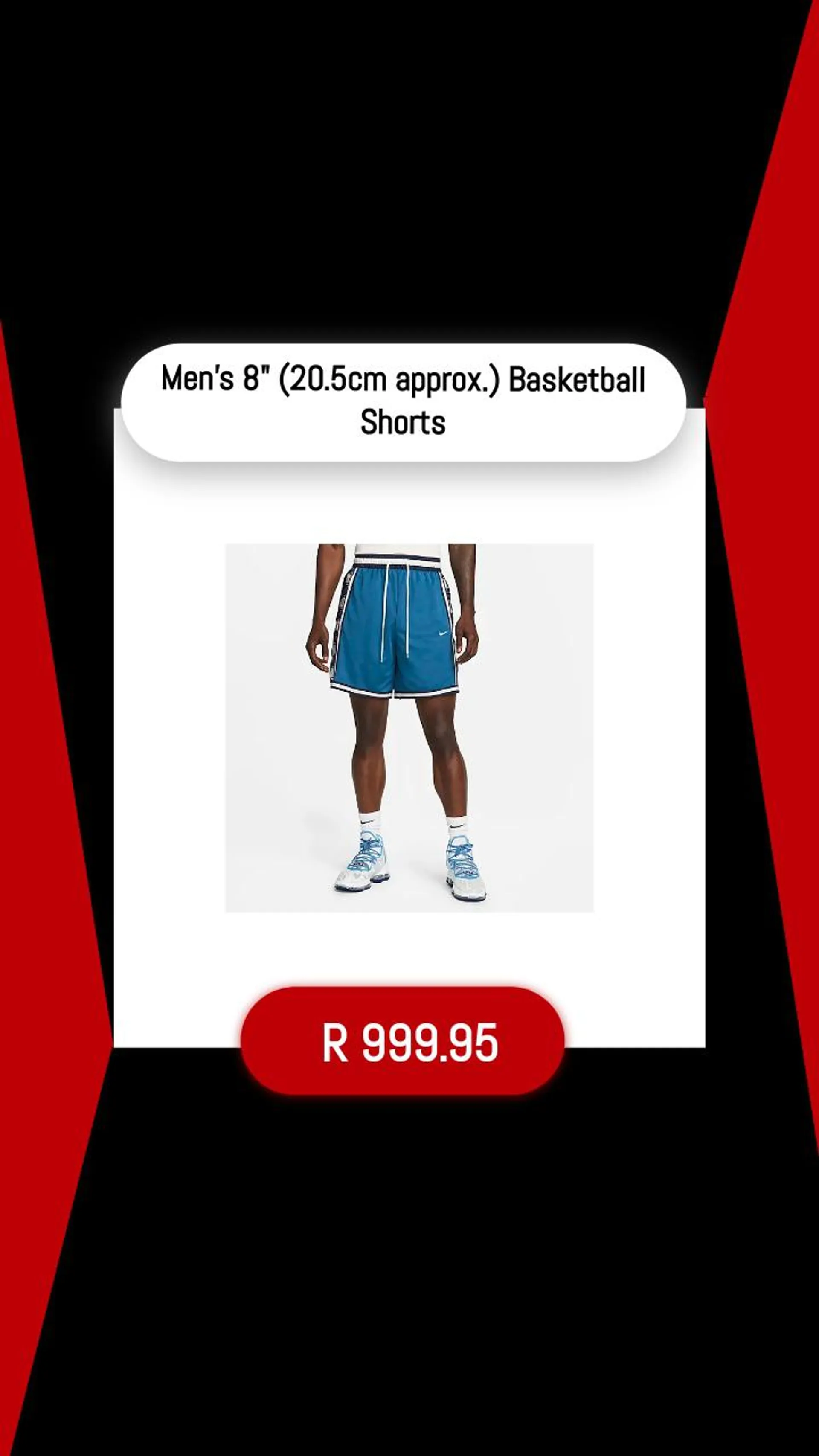 Mens 8" (20.5cm approx.) Basketball Shorts