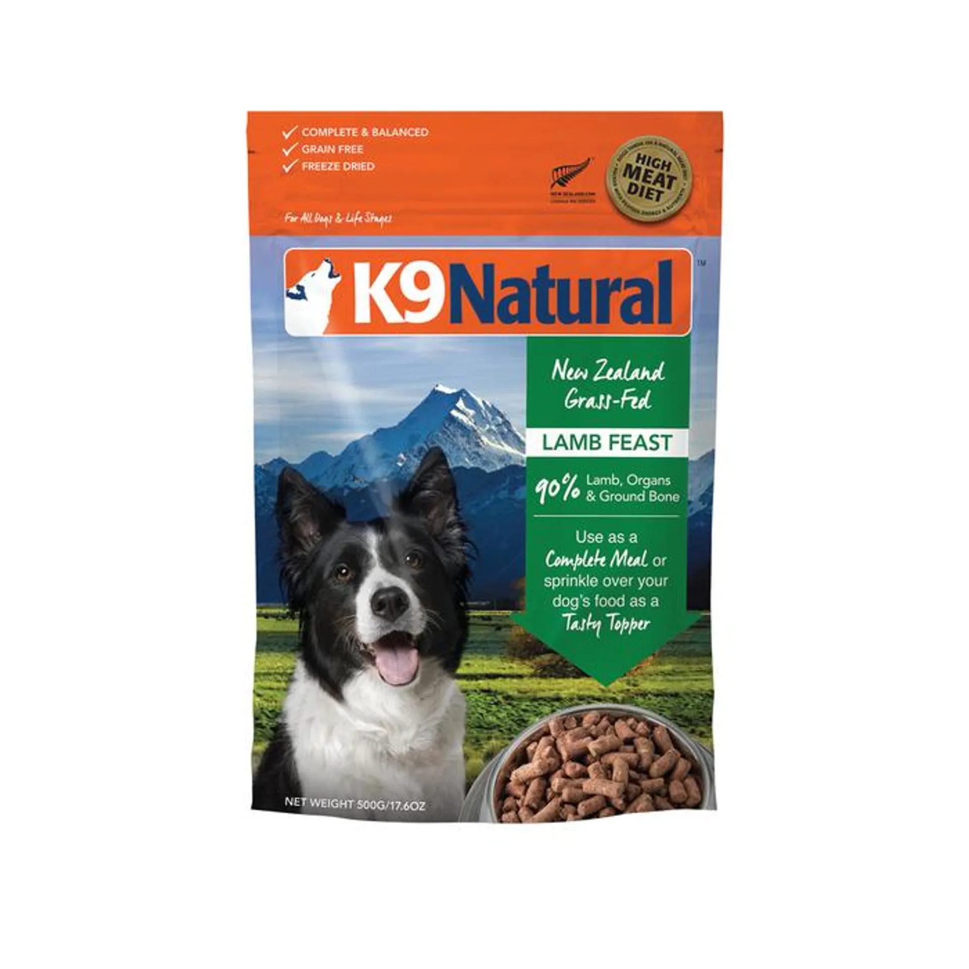 K9 Natural Freeze Dried Raw Lamb Dog Food 500g