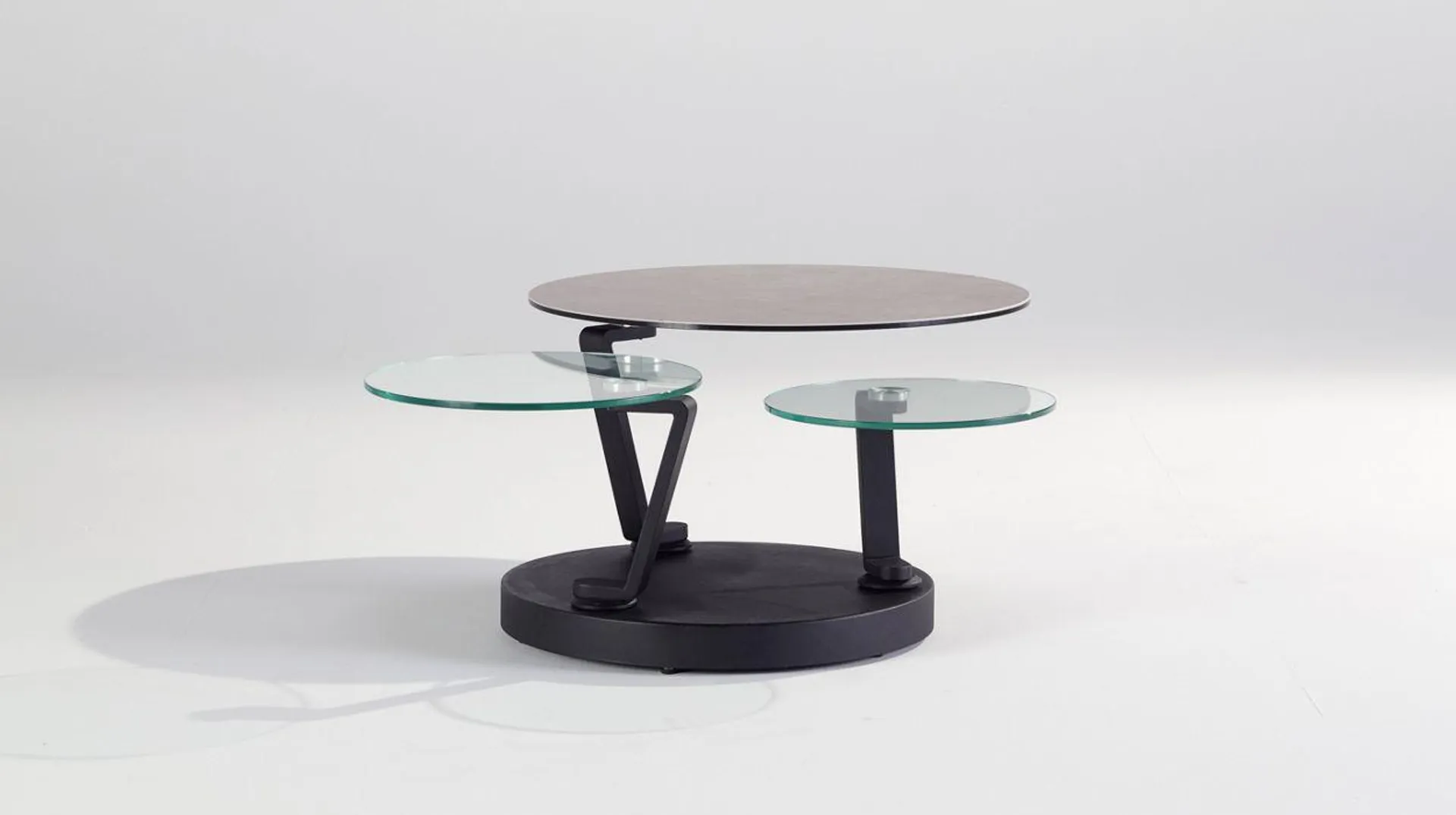 BOUSSOLE Table basse articulée plateau céramique