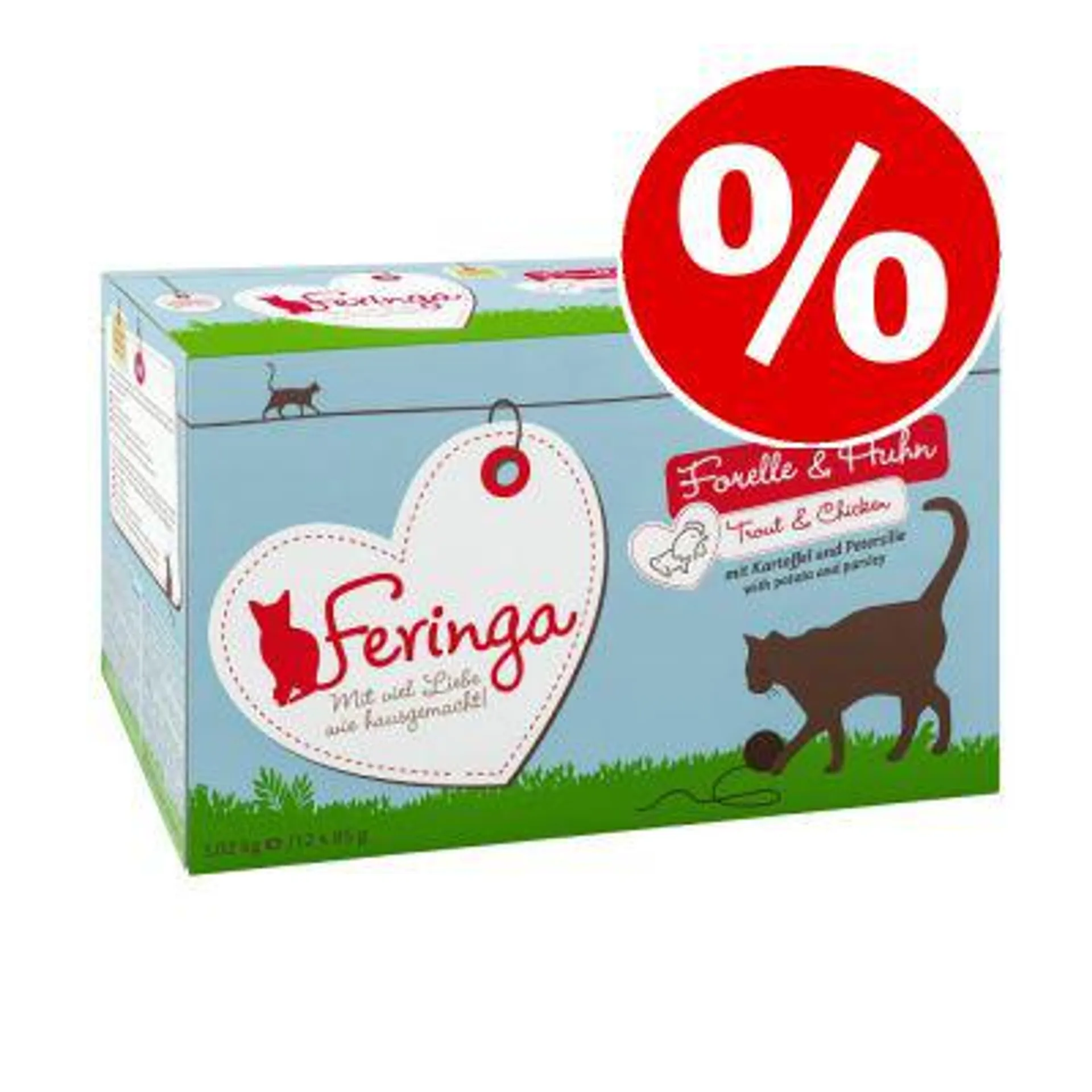 12 x 85g Feringa Classic Meat Menu Pouches Wet Cat Food - Special Price!*