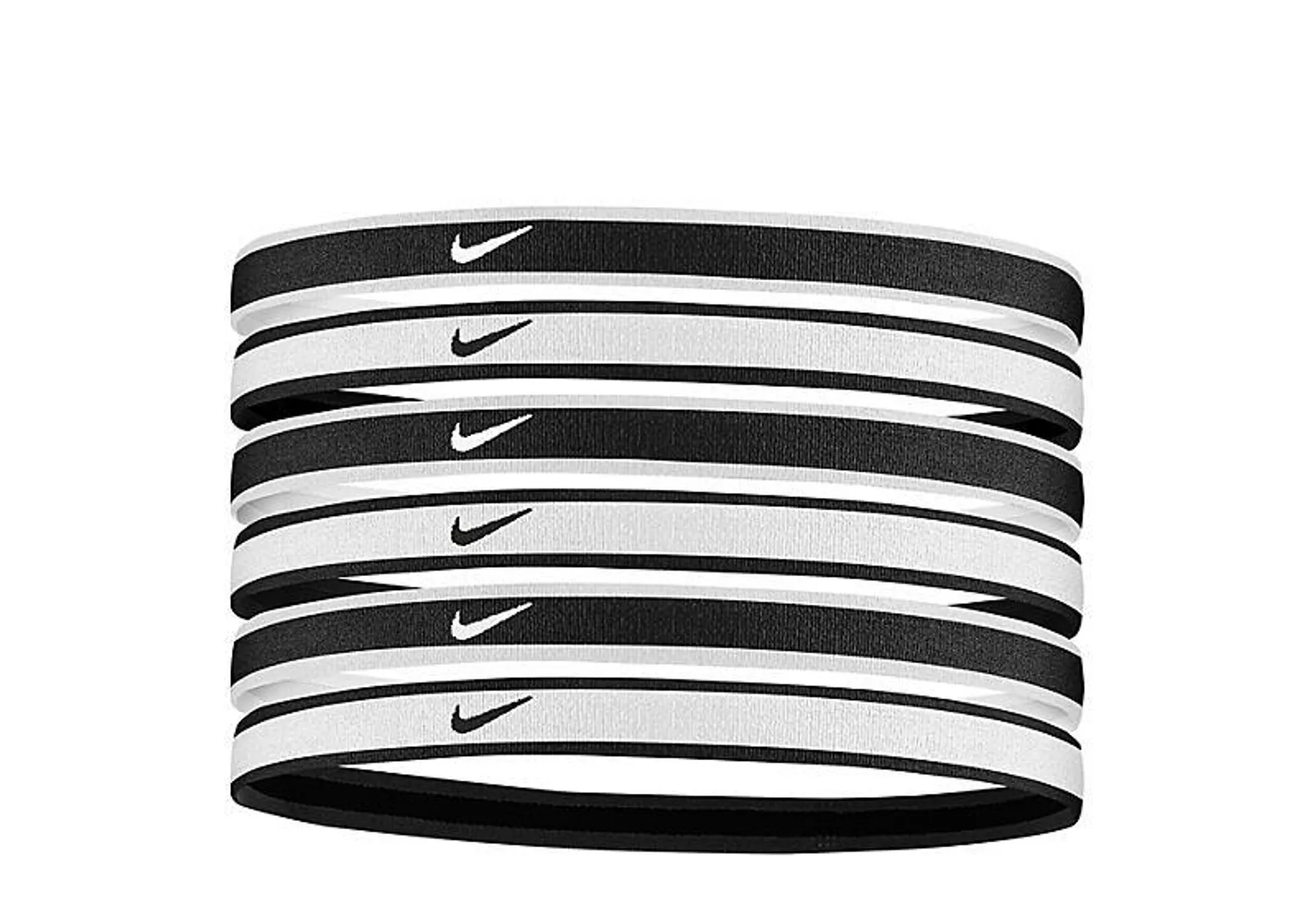 Nike Unisex Swoosh Sport Headbands 6 Pack - White