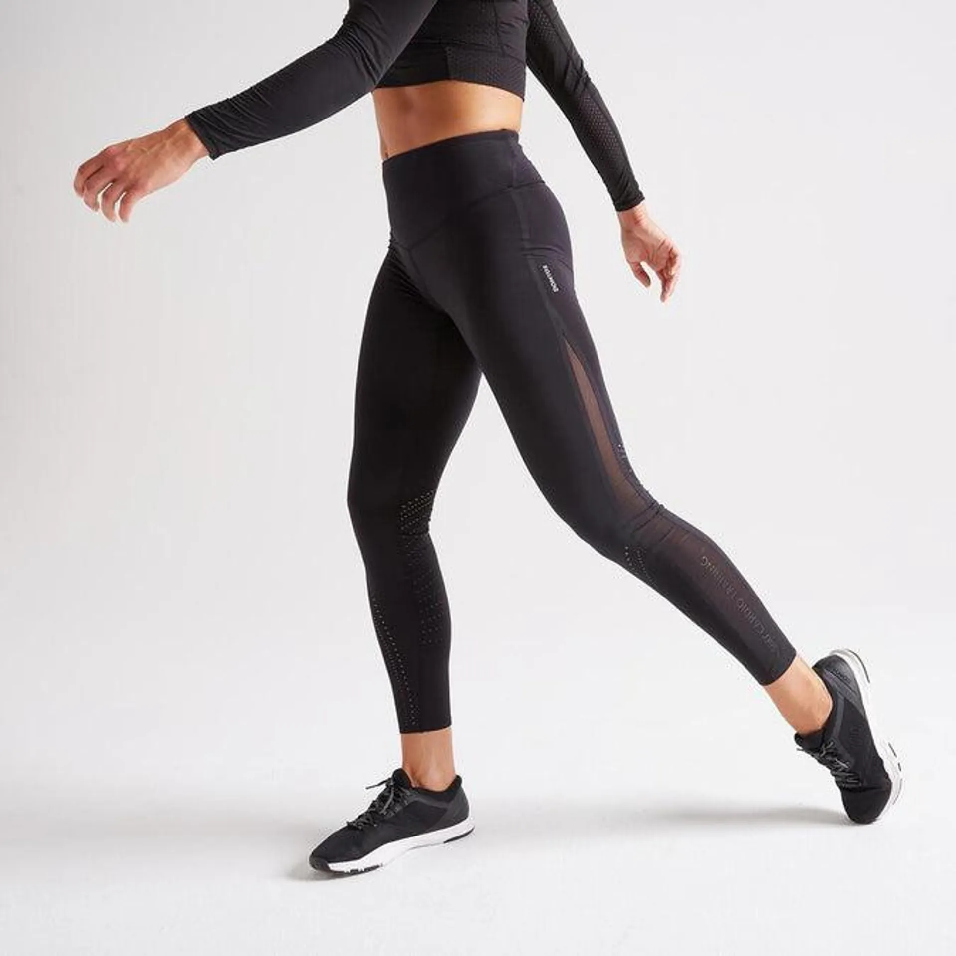 Shaping High-Waisted Fitness Cardio Leggings - Black