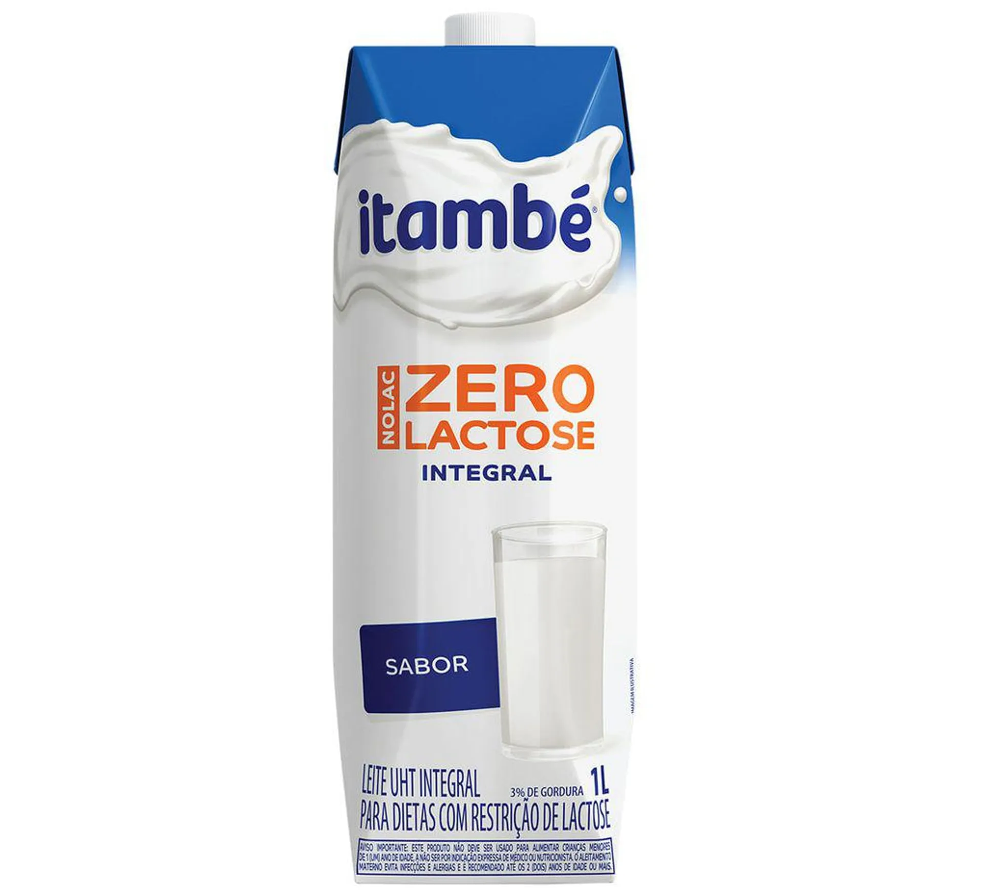 Leite Integral sem Lactose UHT Tipo B Itambé Nolac 1 Litro