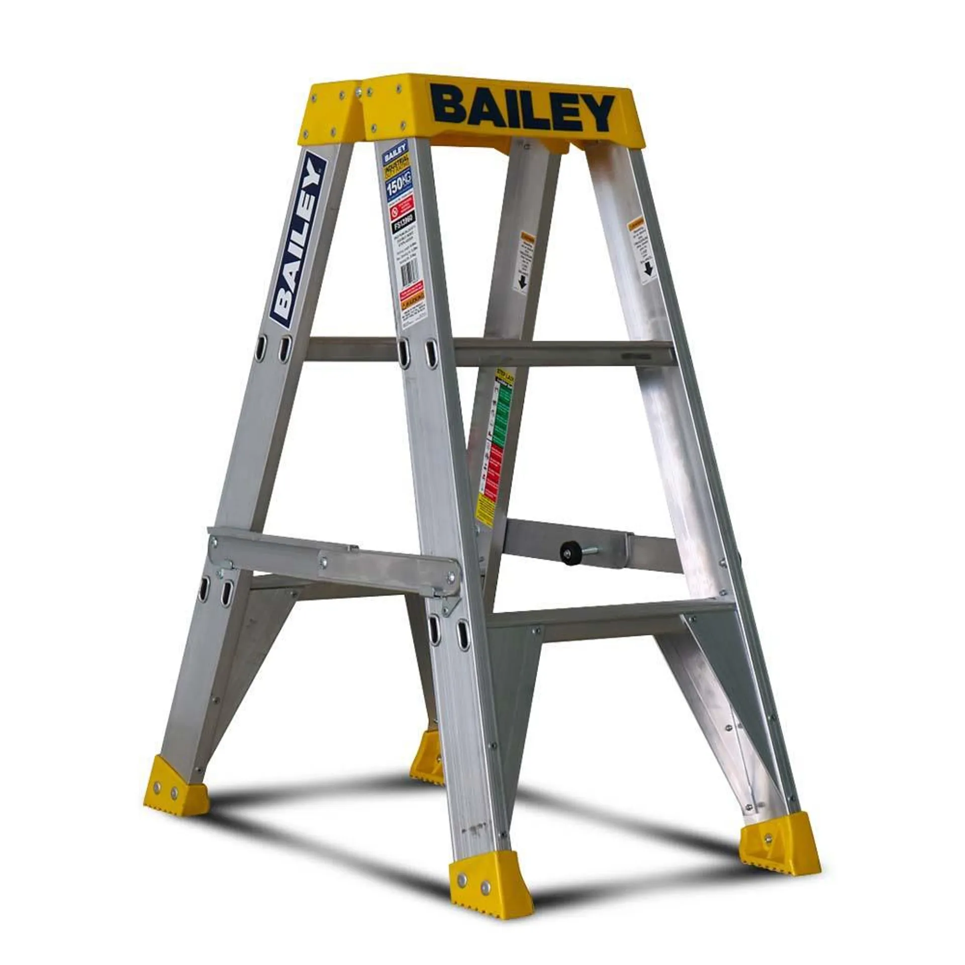 Bailey FS13960 3-Step 0.9m 150kg Aluminium Double Sided Industrial Ladder