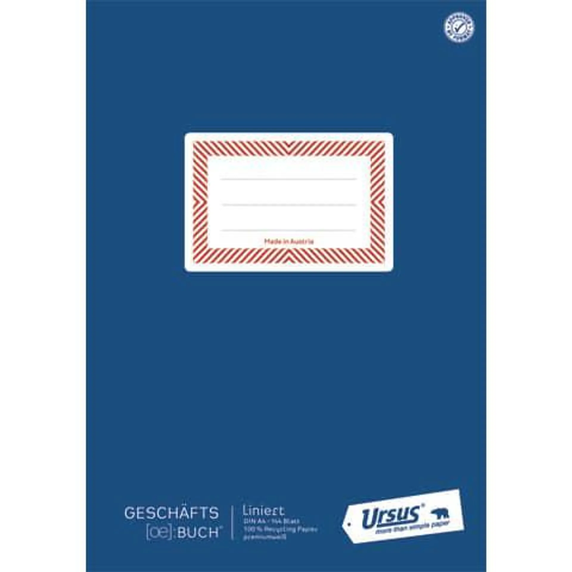 Geschäftsbuch A4 144Blatt liniert kaschiert URSUS OE 608385010