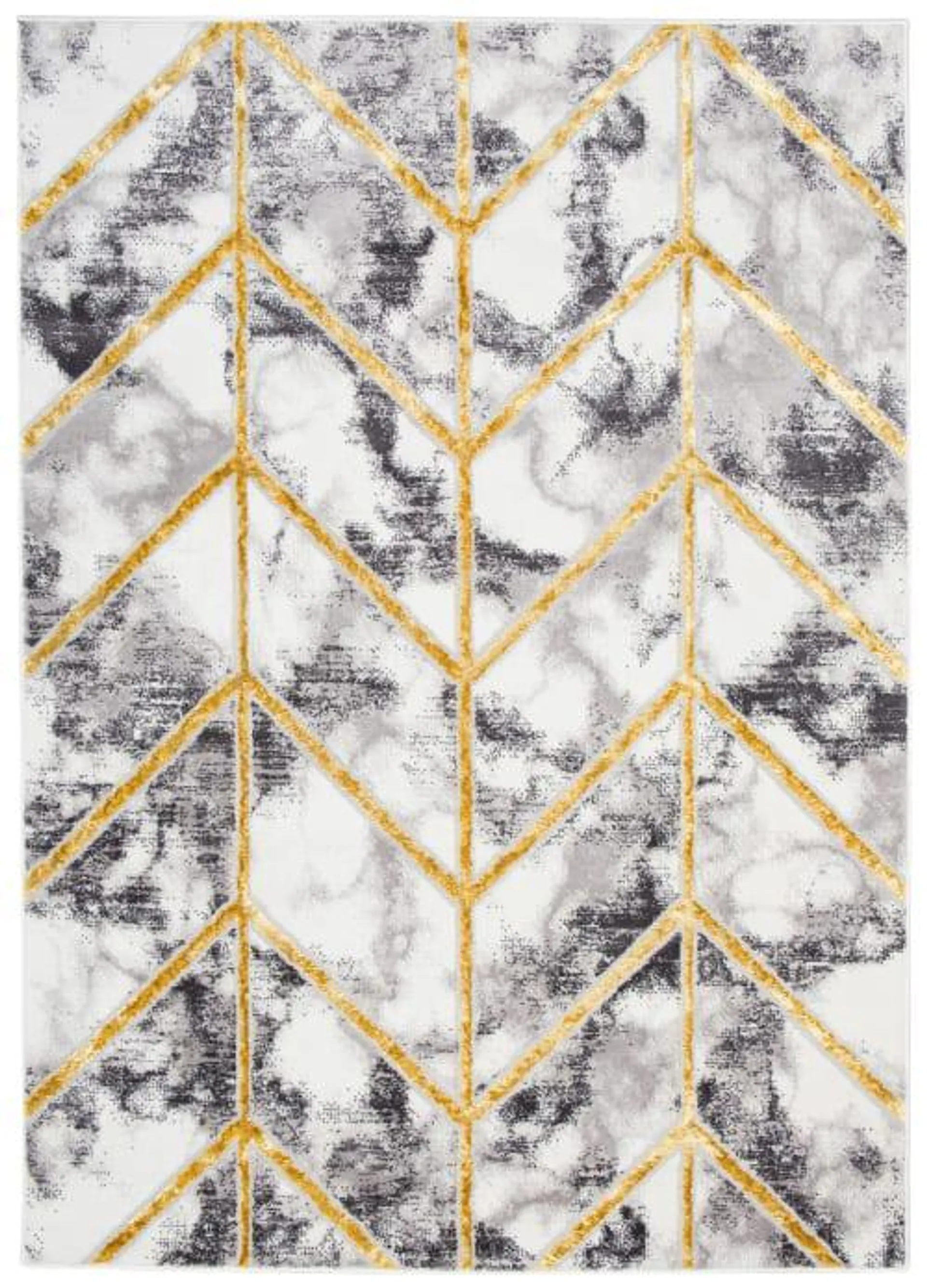 Tappeto soggiorno grigio oro crema dorato geometrico 120x170