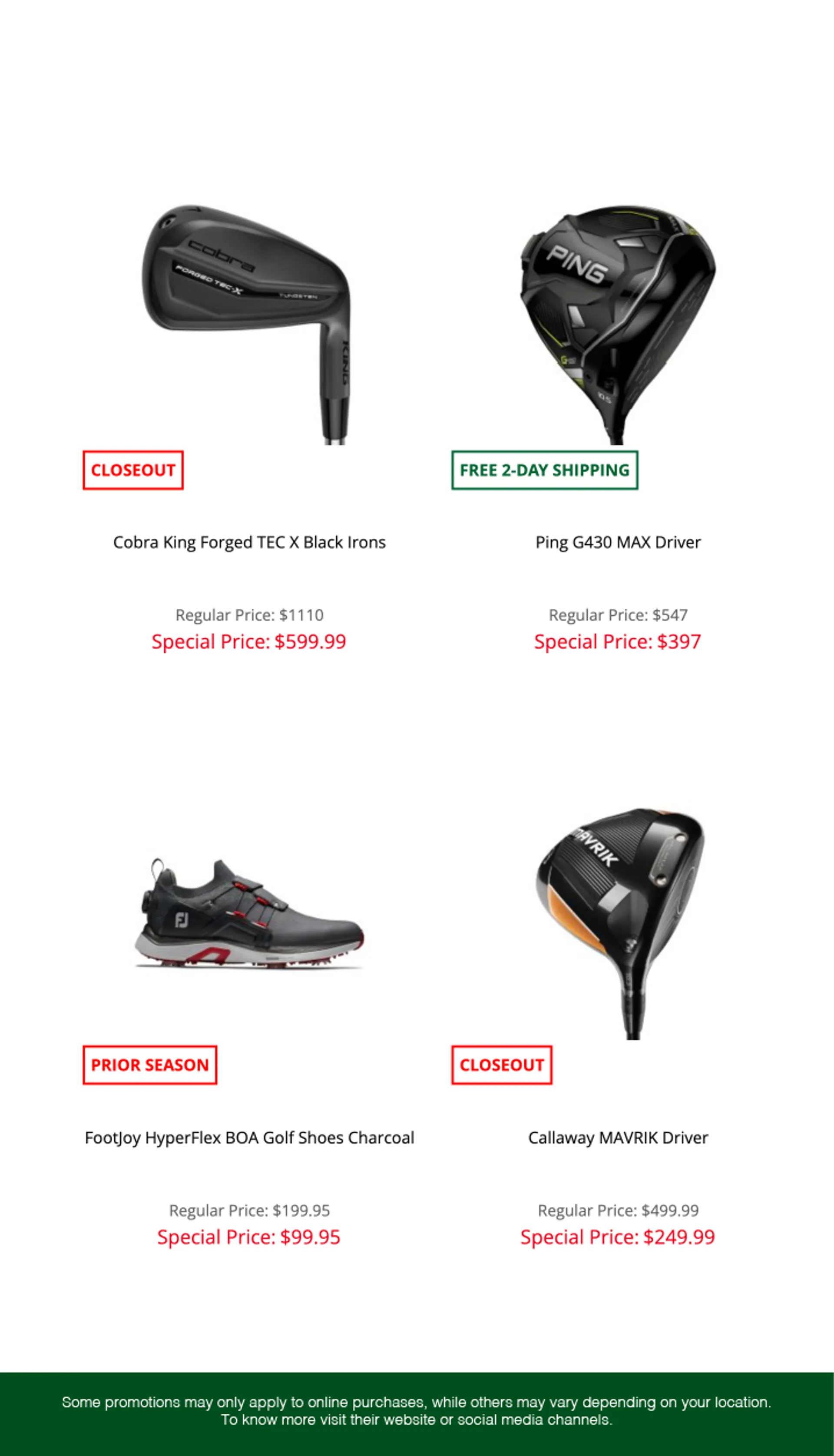 Weekly ad Golf Discount Deals from May 9 to May 31 2025 - Page 3