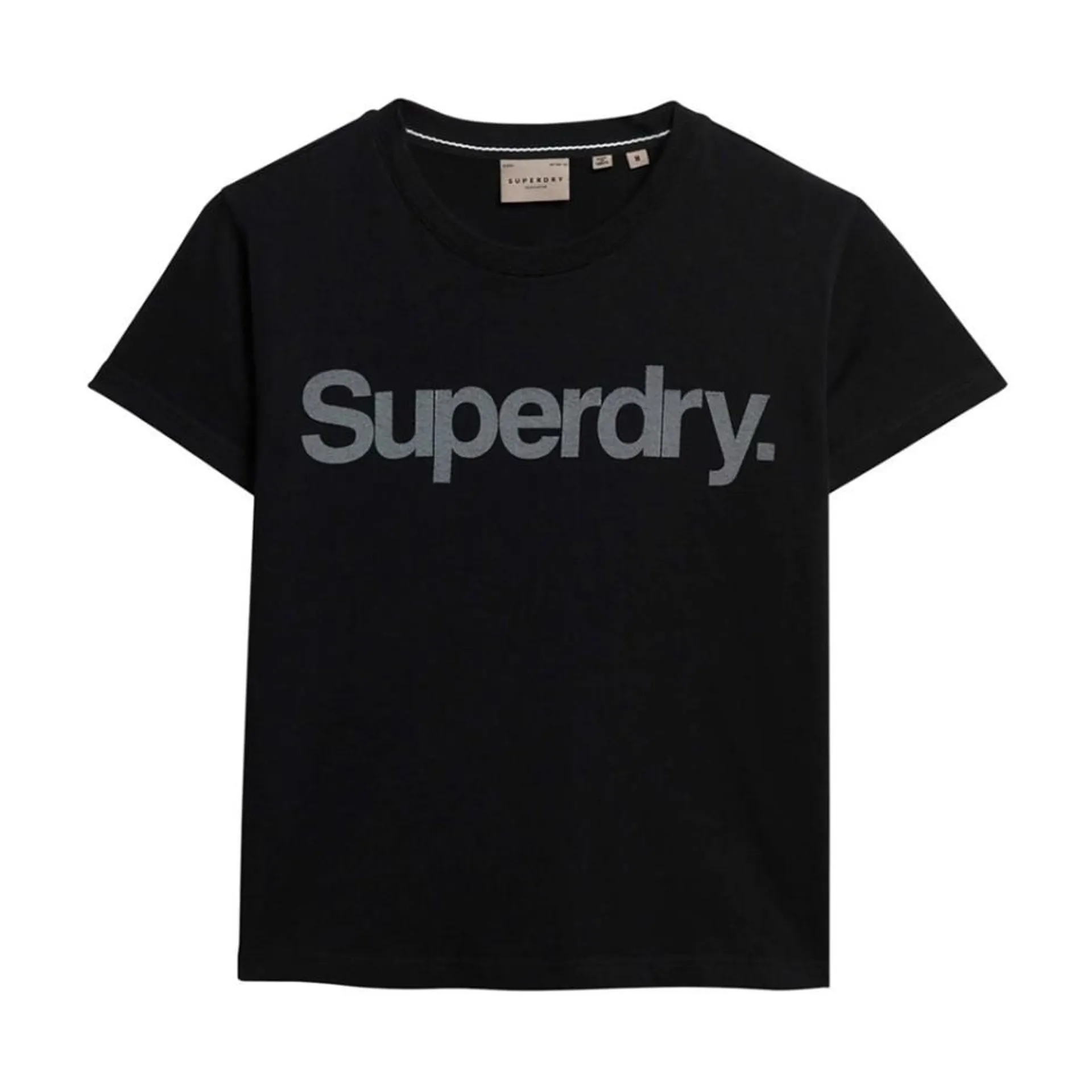 Γυναικεία Κοντομάνικη Μπλούζα Μαύρη - Superdry Core Logo City Fitted