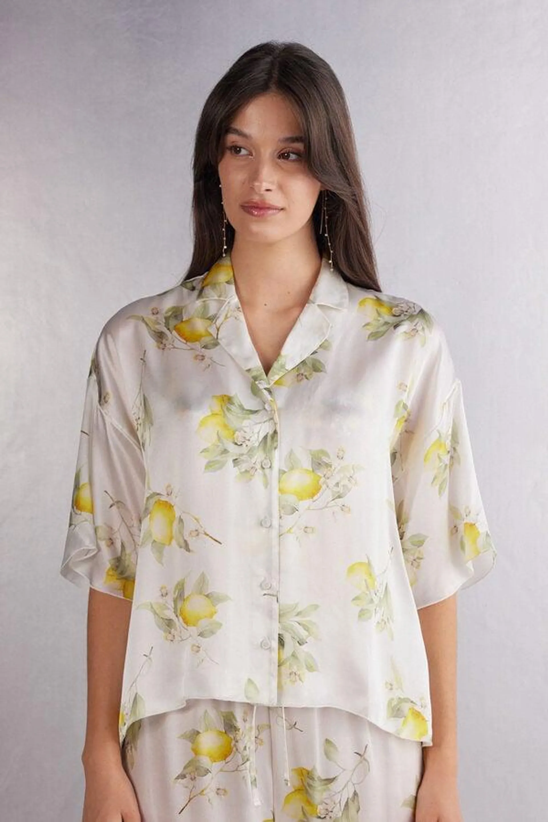 Camicia Manica Corta in Seta Vacanze Italiane