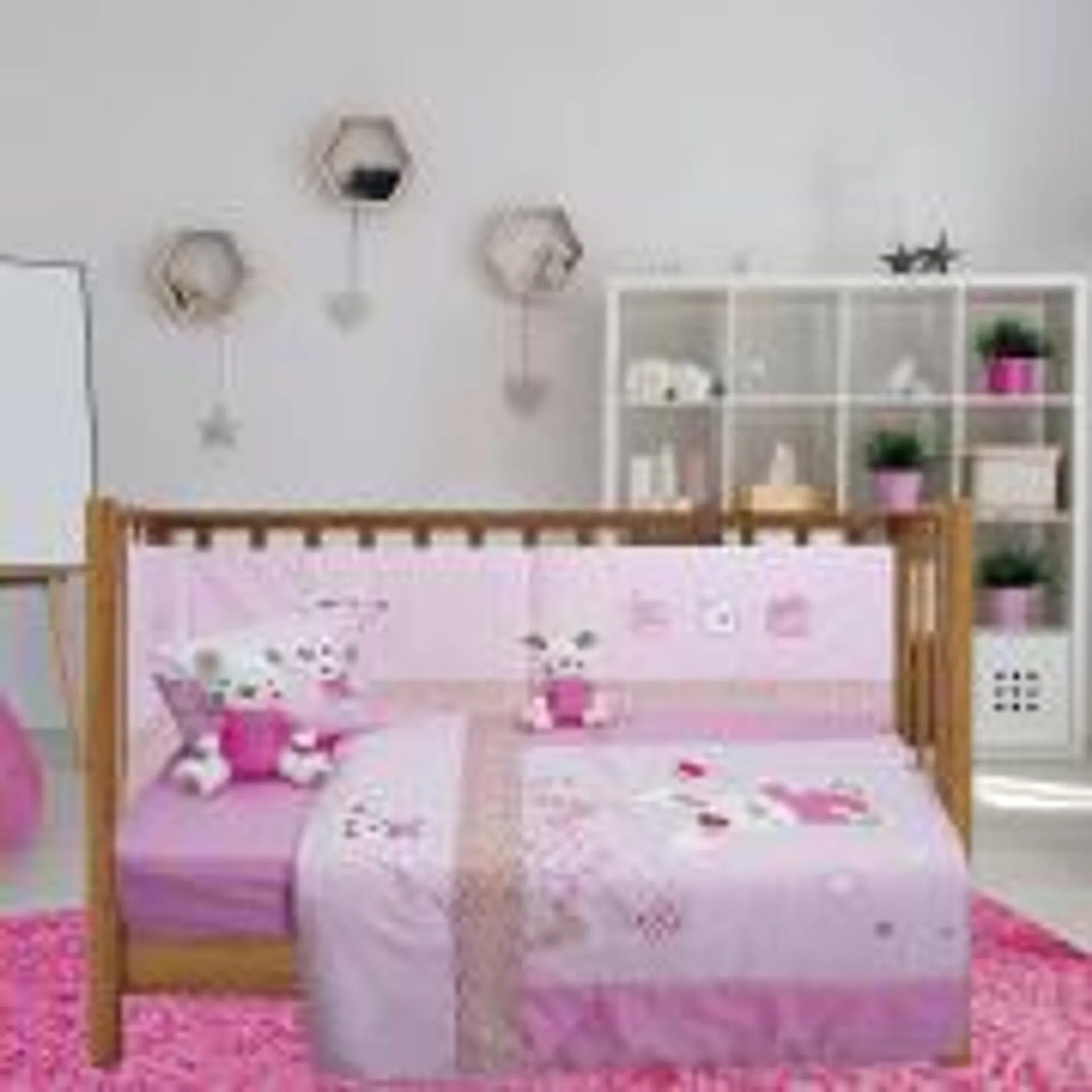 ΣΕΤ ΚΟΥΒΕΡΛΙ-ΜΑΞΙΛΑΡΟΘΗΚΗ-ΛΟΥΤΡΙΝΟ BABY DREAM LINE EMBROIDERY DAS HOME 6336 ΡΟΖ ΚΟΥΝΕΛΑΚΙ 110X150C