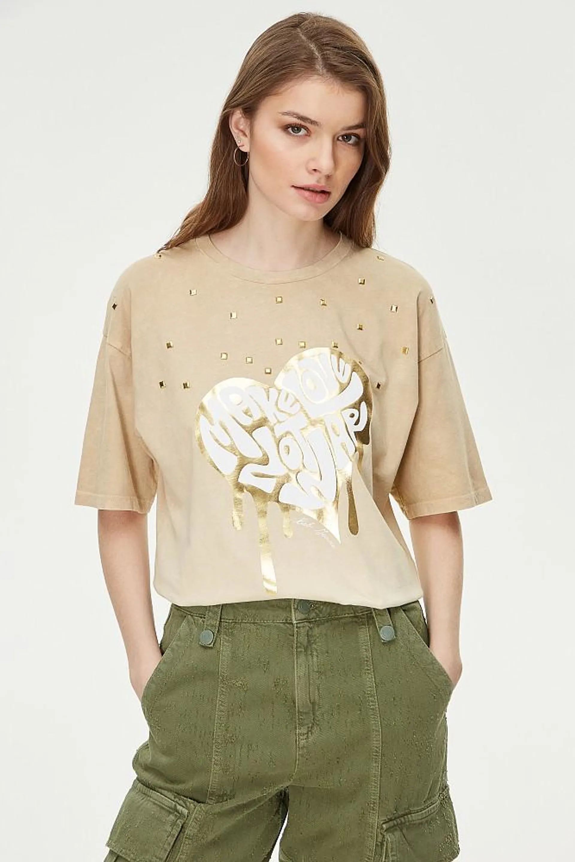 Oversized T-shirt with prints