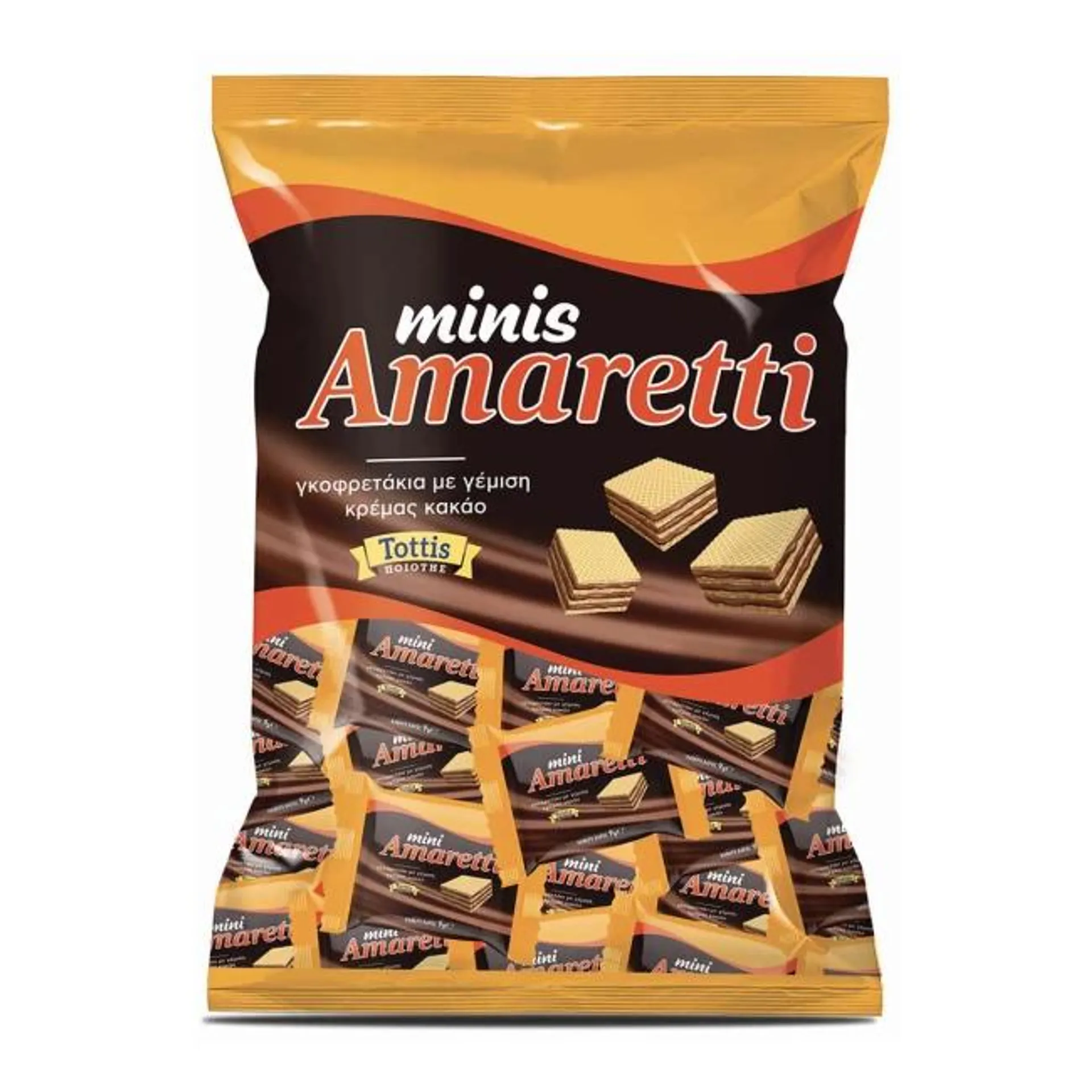 AMARETTI 165G MINIS ΓΚΟΦΡΕΤΑΚΙΑ ΜΕ ΚΡΕΜΑ ΚΑΚΑΟ / ΣΑΚ