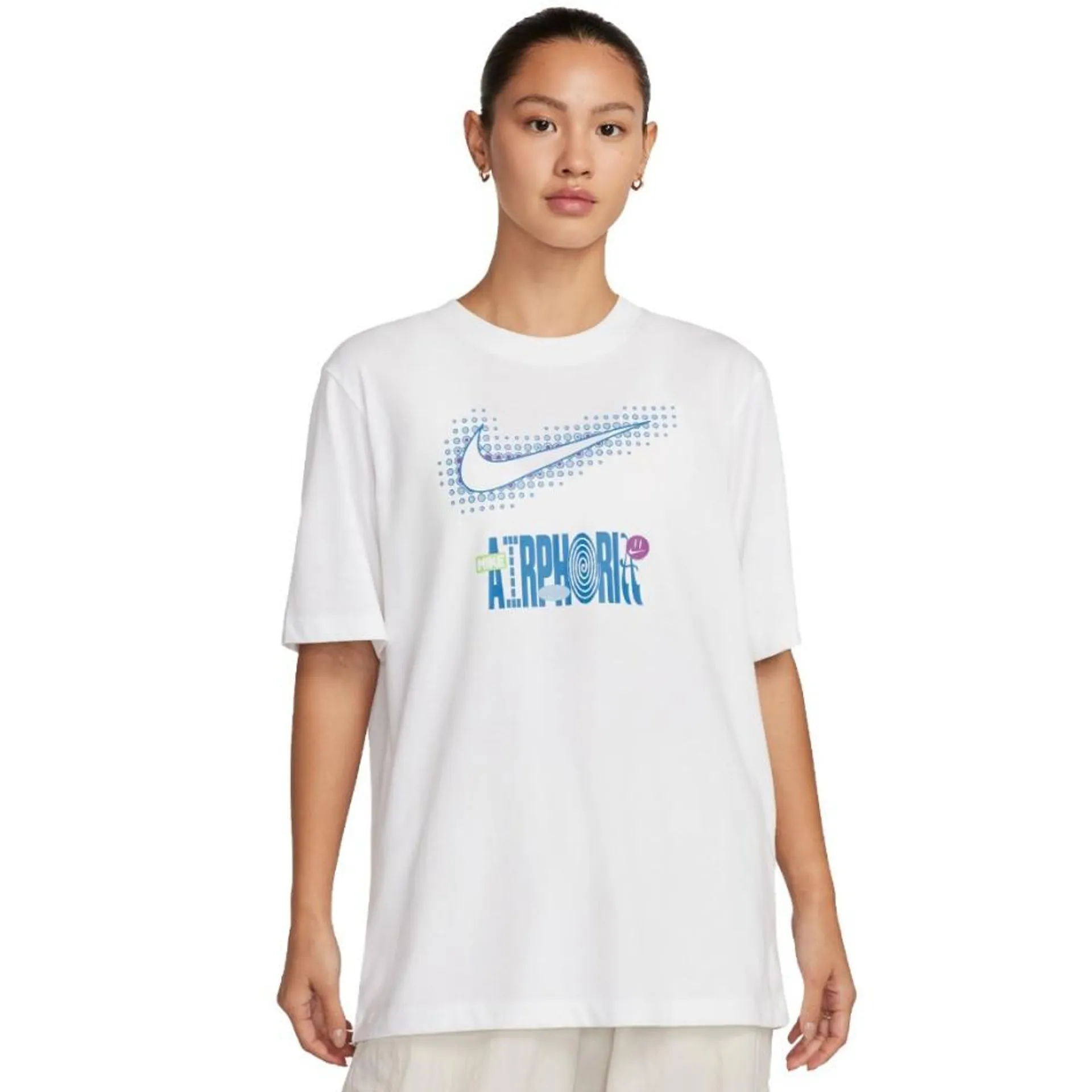 Γυναικεία Κοντομάνικη Μπλούζα Λευκή - Nike Sportswear