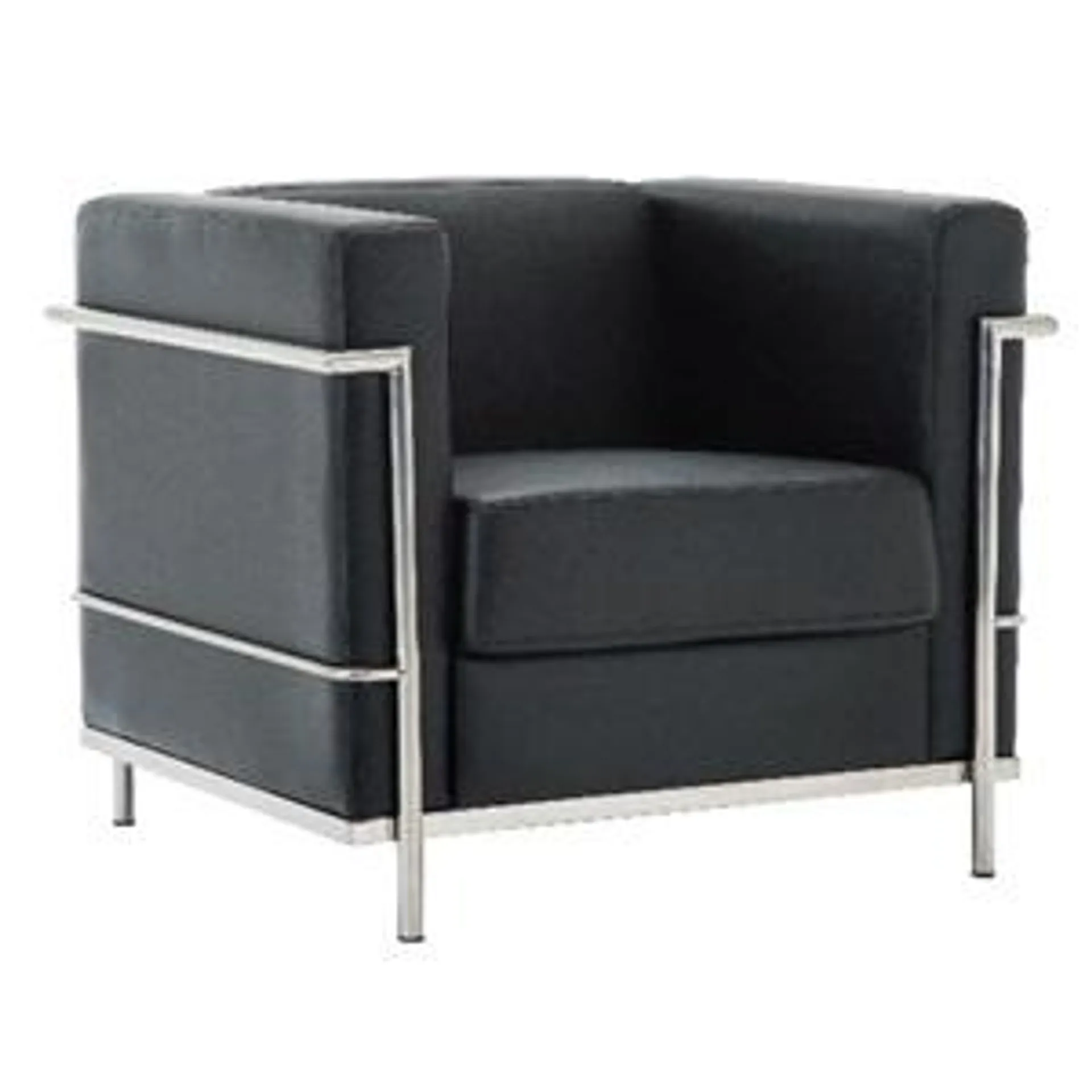 GENOVA Armchair Inox/Black Pu