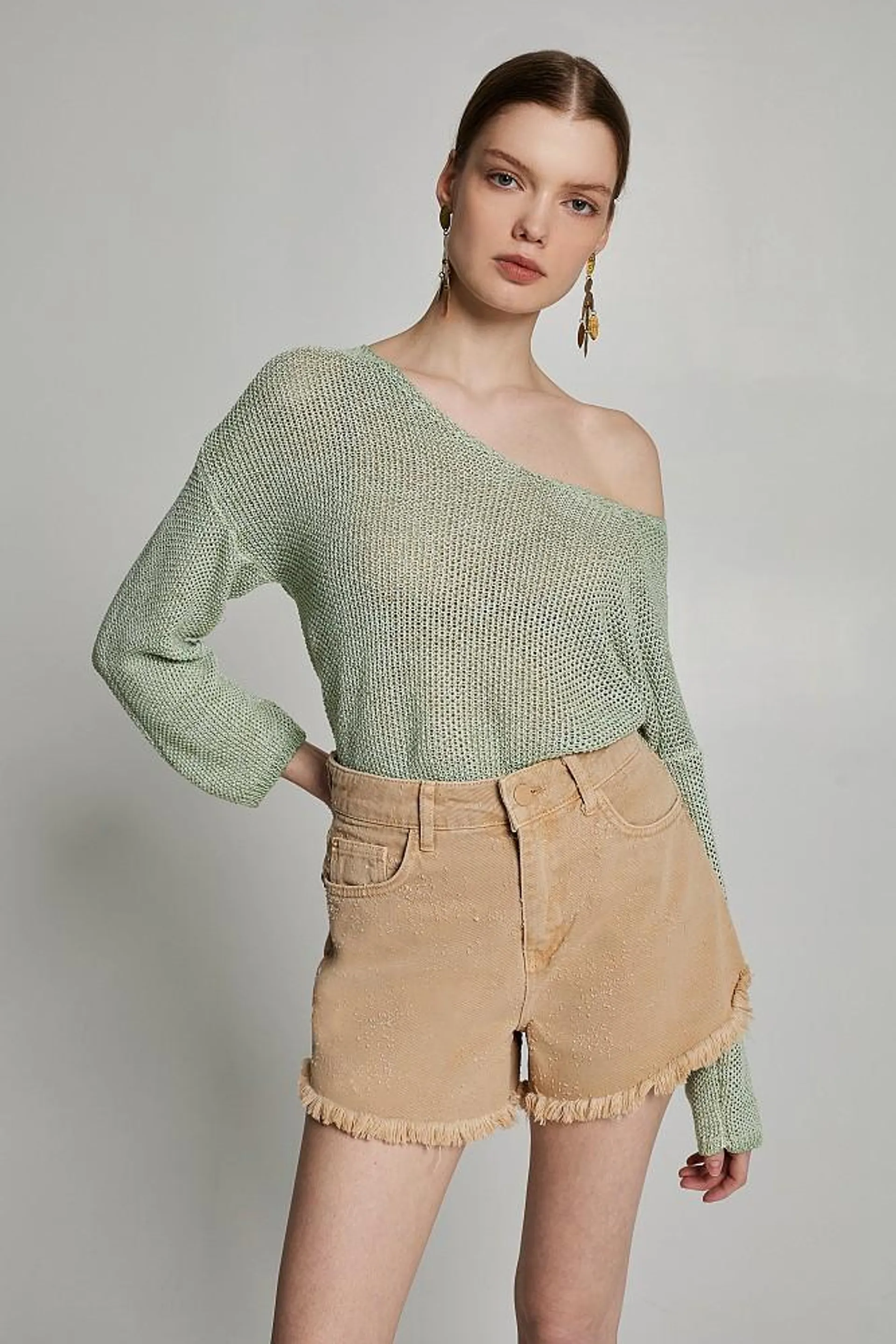 Sweater with V neckline