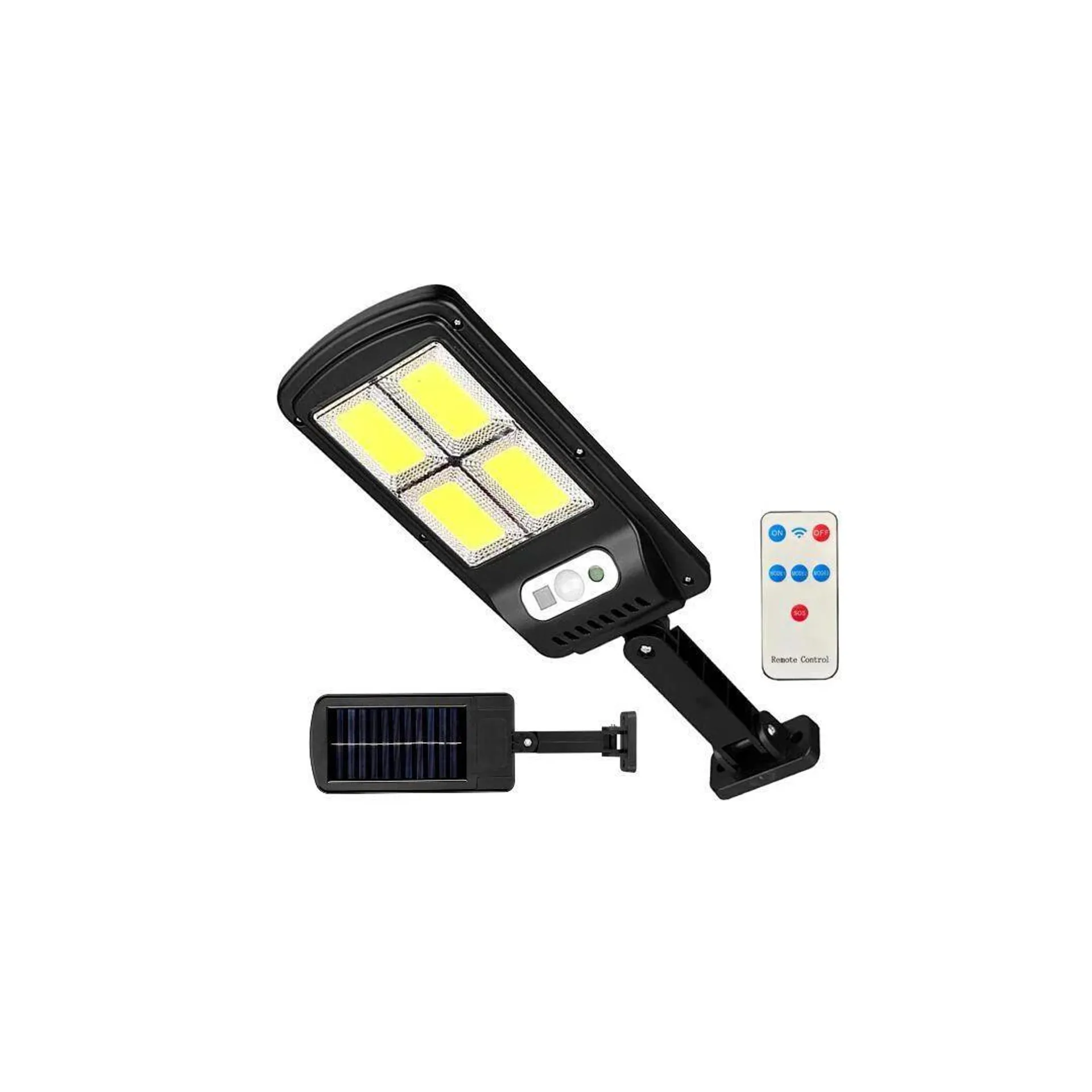 Ηλιακό φωτιστικό απλίκα SPOTLIGHT 380LM 30W IP65 με αισθητήρα κίνησης και φωτός, με τηλεχειριστήριο