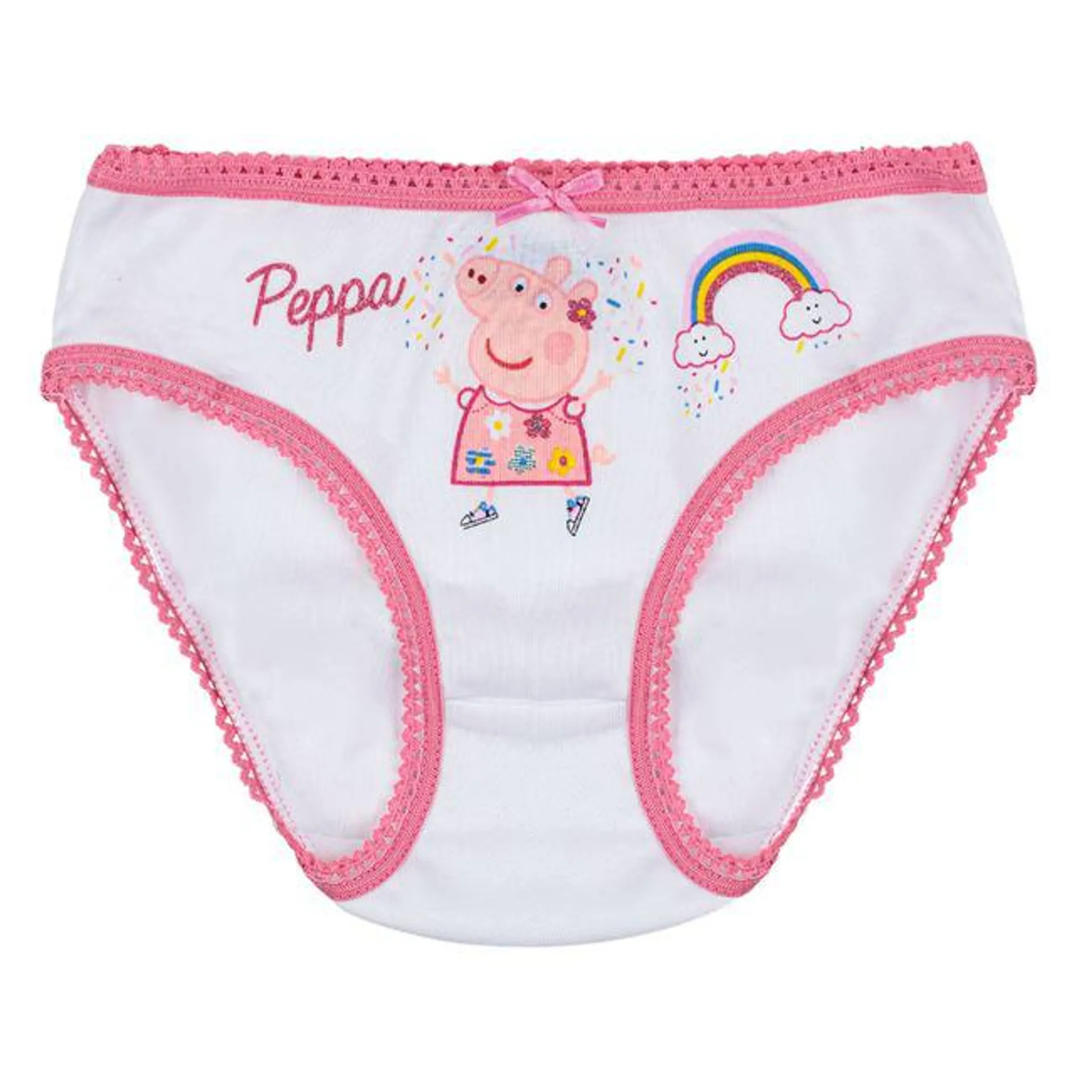 Βρακάκι Παιδικό Βαμβακερό Λευκό Peppa Rainbow