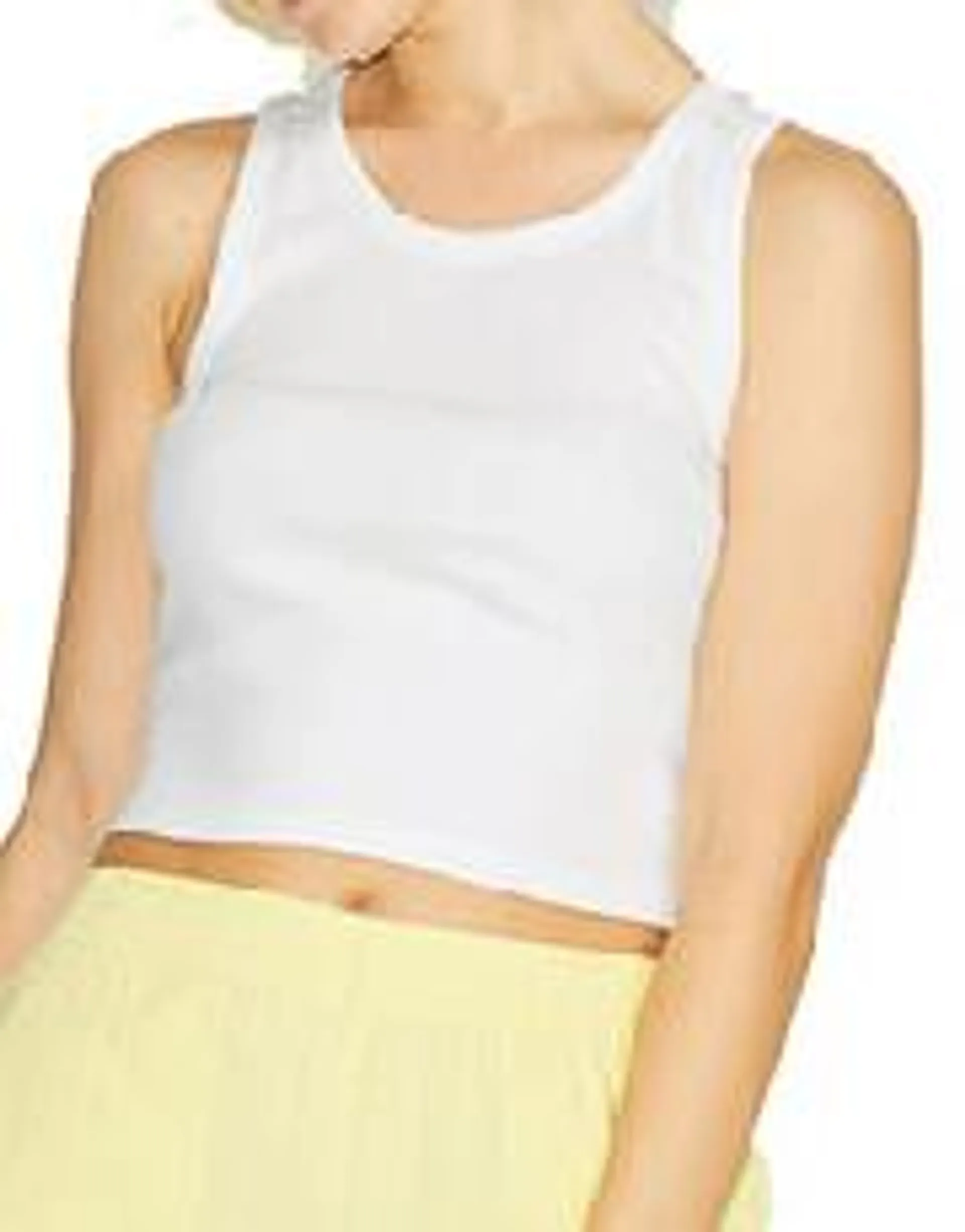 CROP TOP JJXX JXFALLON RIB 12200401 ΛΕΥΚΟ