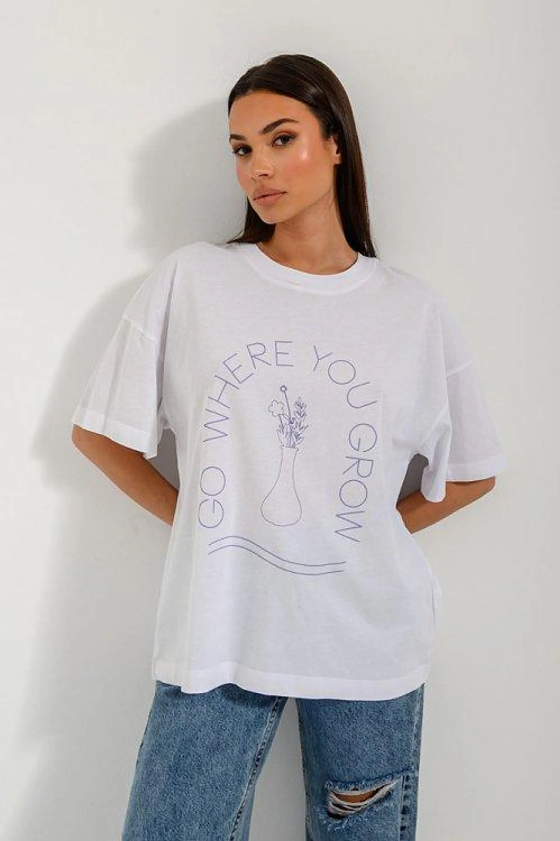 Oversized t-shirt με τύπωμα