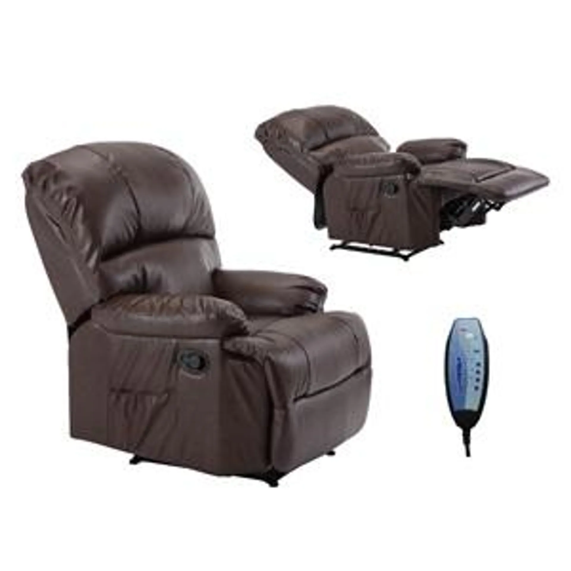 SPACE Massage Armchair Brown Pu