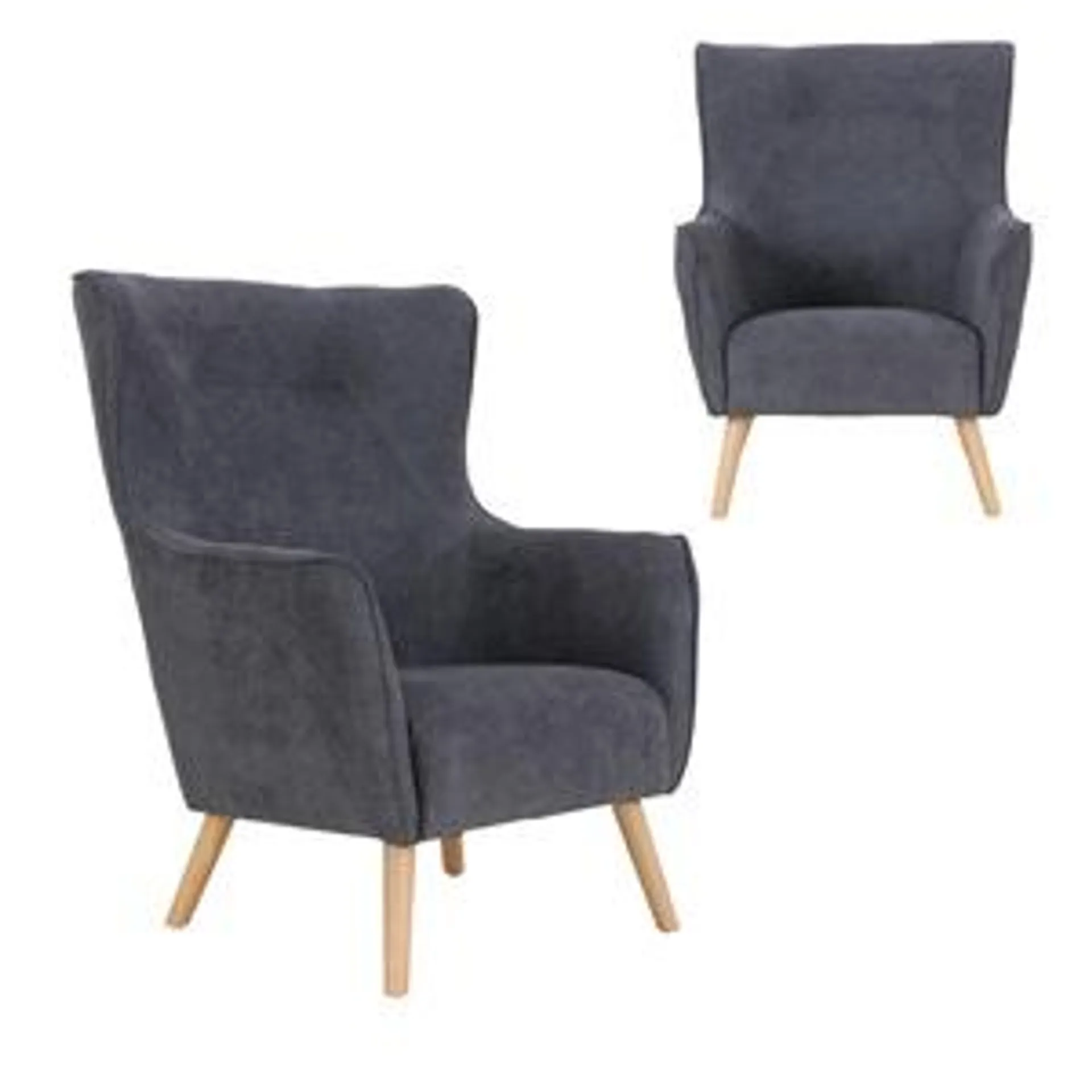 DALIA Armchair Dark Grey Fabric